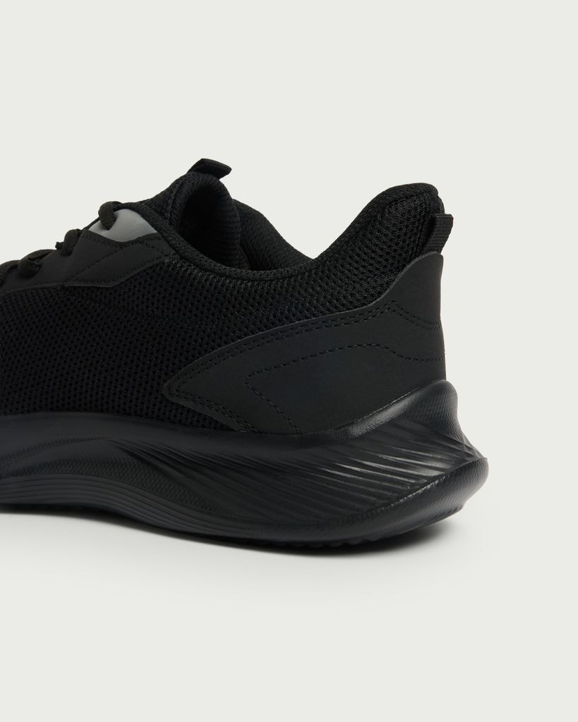 F&F Textured Lace Up Trainers in Black thumbnail 3