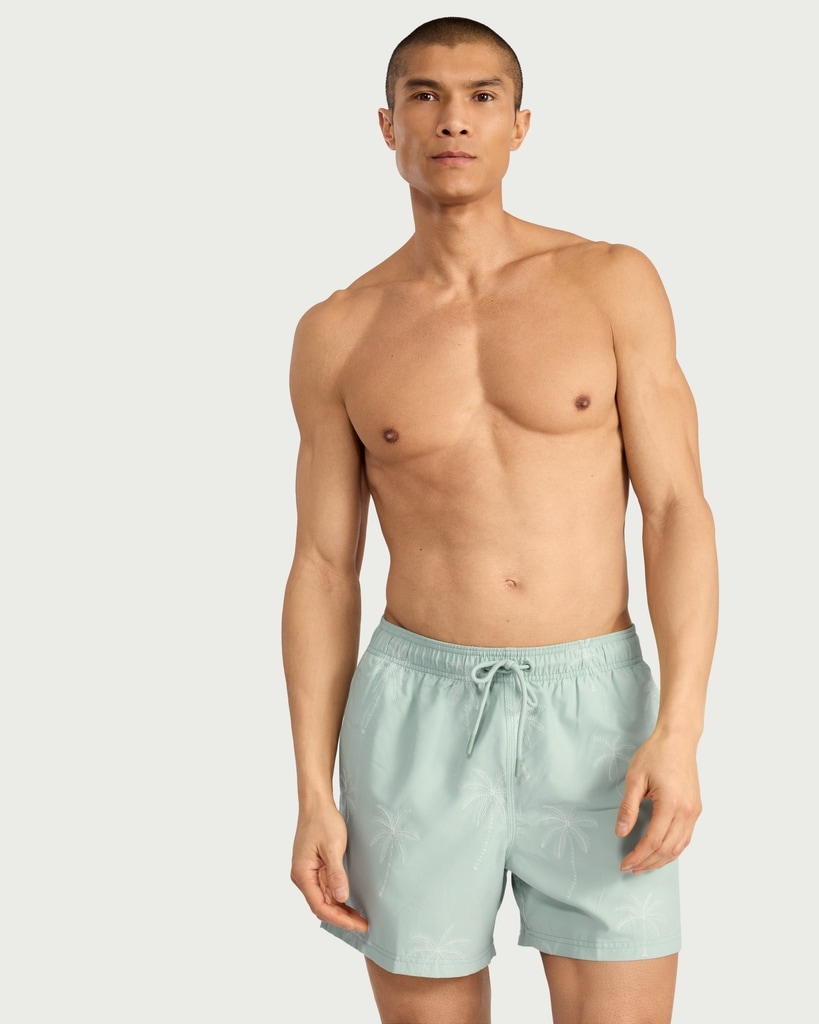 F&F Palm Tree Embroidered Swim Shorts in Mint thumbnail 2