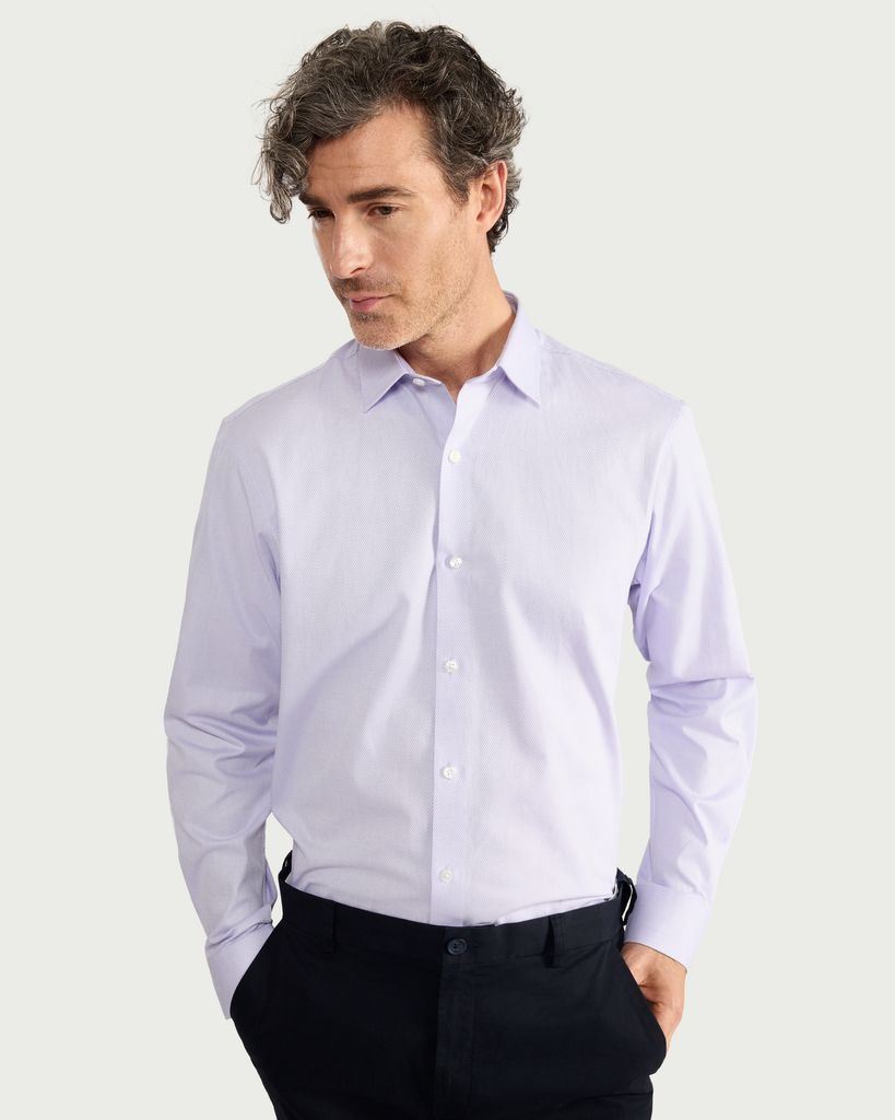 F&F Regular Fit Long Sleeved Shirt in Purple