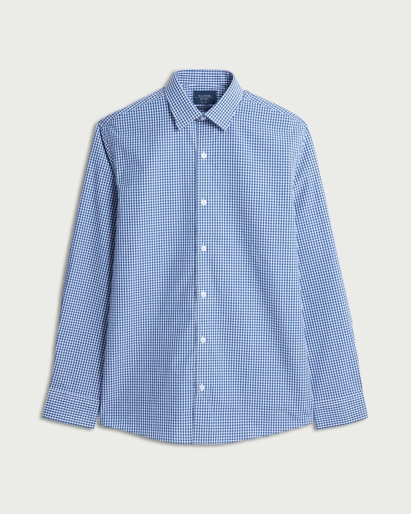 F&F Regular Fit Checked Long Sleeved Shirt in Multi Blue thumbnail 4