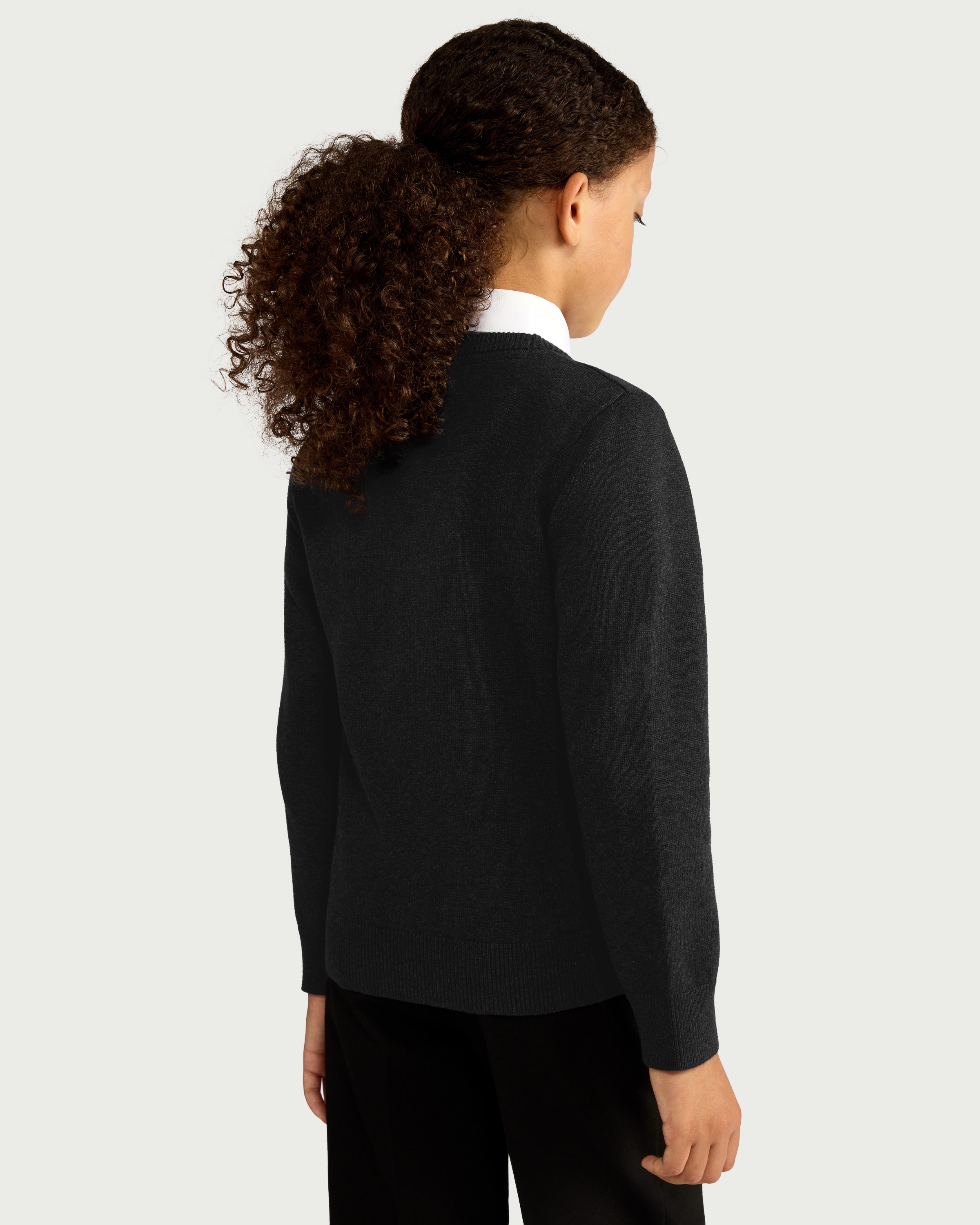 F&F School Unisex 2-Pack Pure Cotton Knitted Cardigans in Grey thumbnail 3