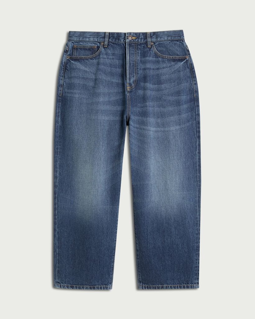 RDA Pure Cotton Loose Fit Jeans in Navy thumbnail 4