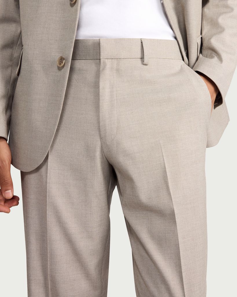F&F Tailored Fit Formal Trousers in Neutral thumbnail 2