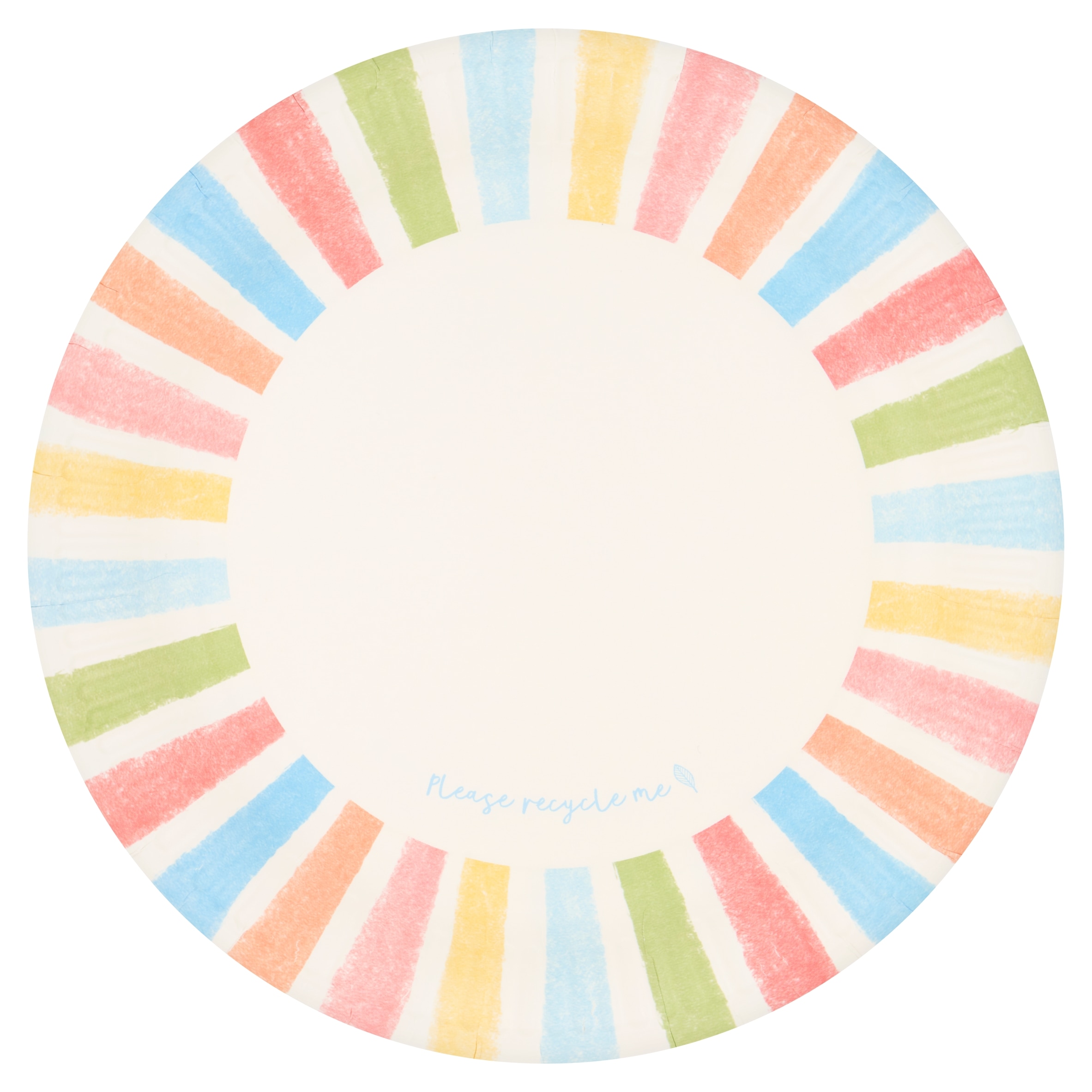 Tesco Rainbow Stripe Plate 23cm 10 PACK