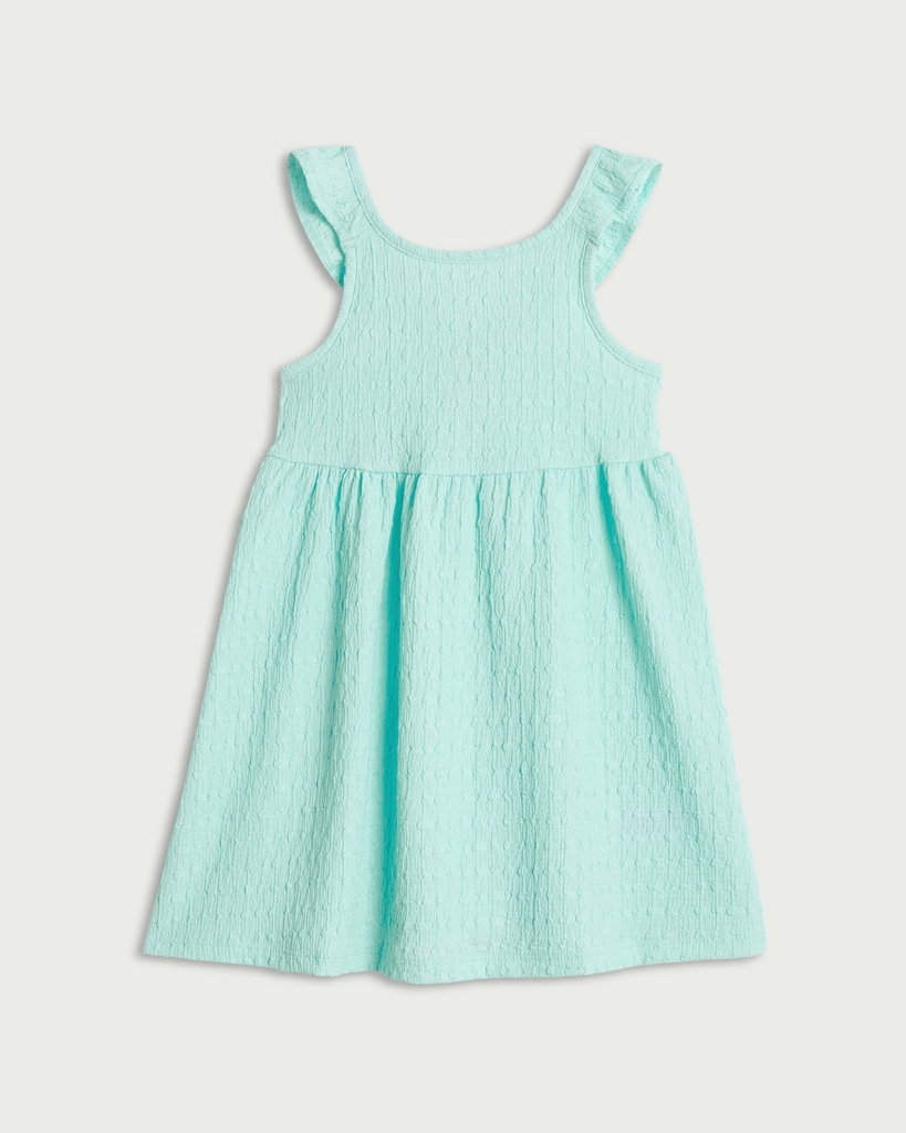 F&F Crinkle Textured Ruffle Strap Sleeveless Dress in Mint thumbnail 4