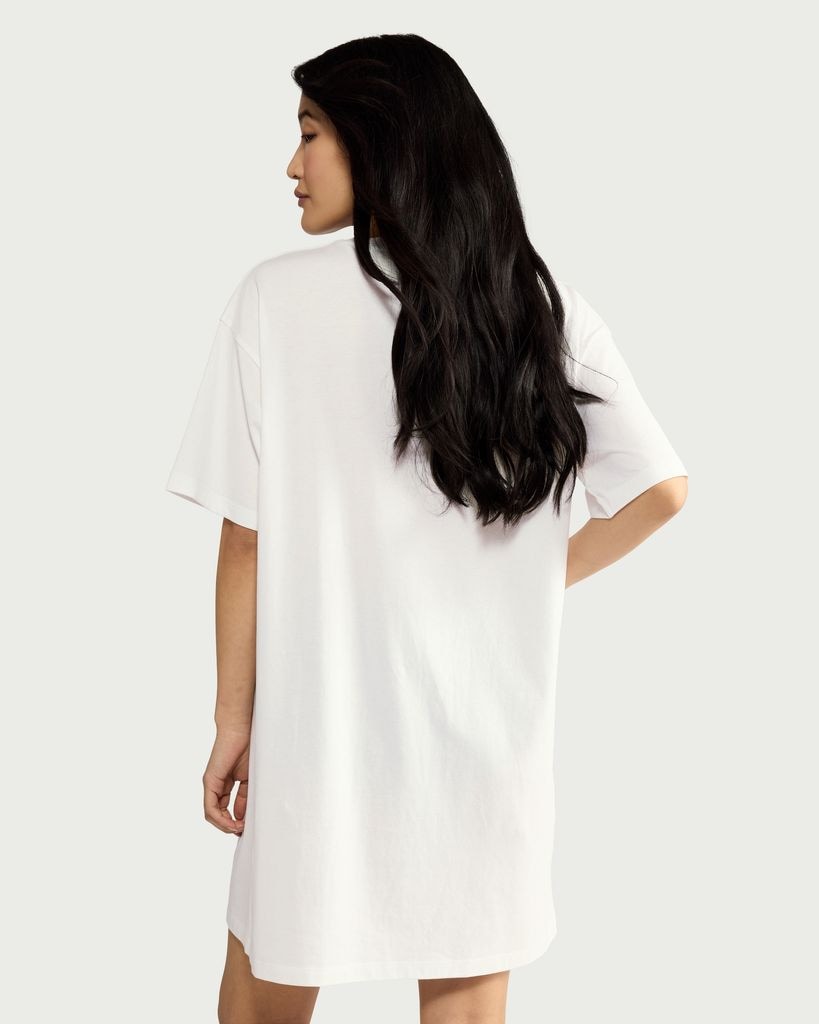 F&F Pure Cotton Le Soleil Print Nightdress in Multi White thumbnail 3