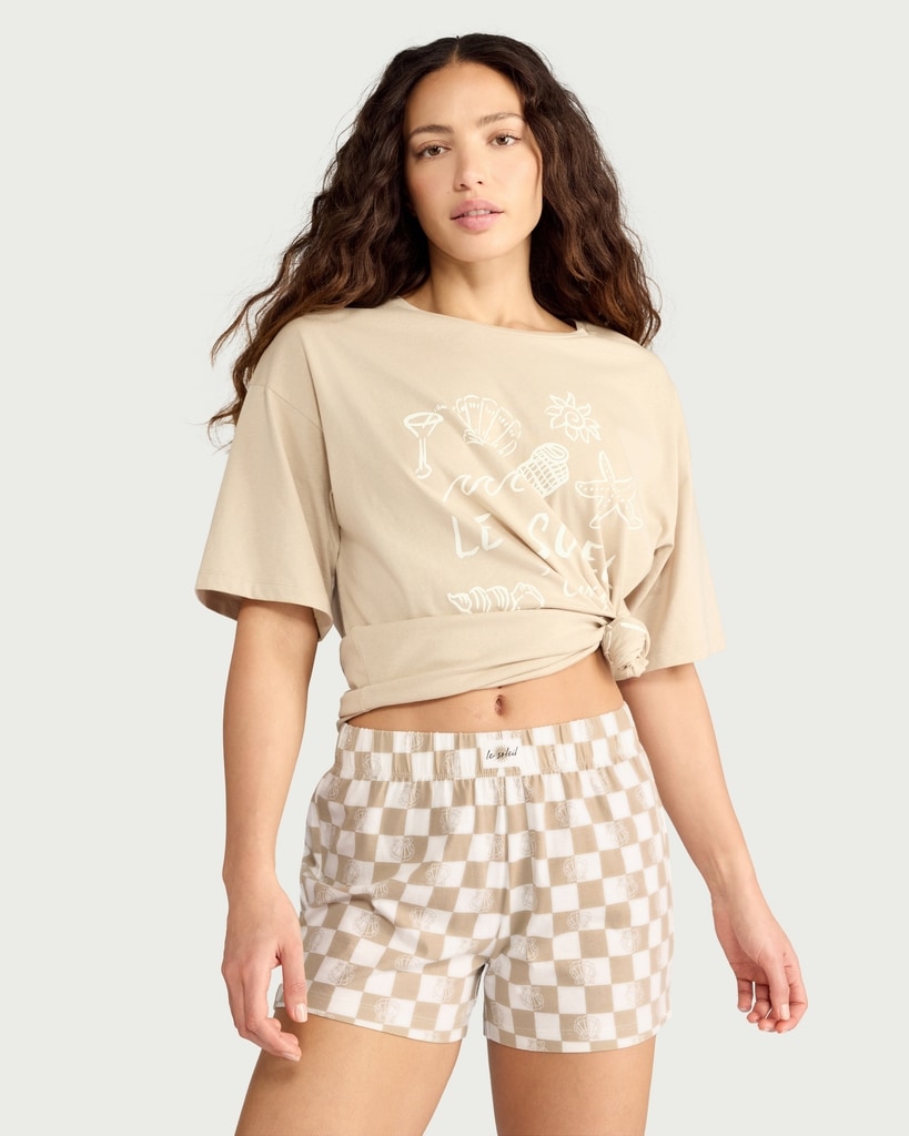 F&F 2-Pack Pure Cotton Printed Pyjama Shorts in Multi Pink thumbnail 2