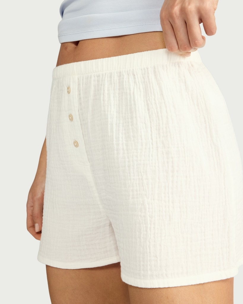 F&F 2-Pack Pure Cotton Button Detail Pyjama Shorts in Multi thumbnail 3