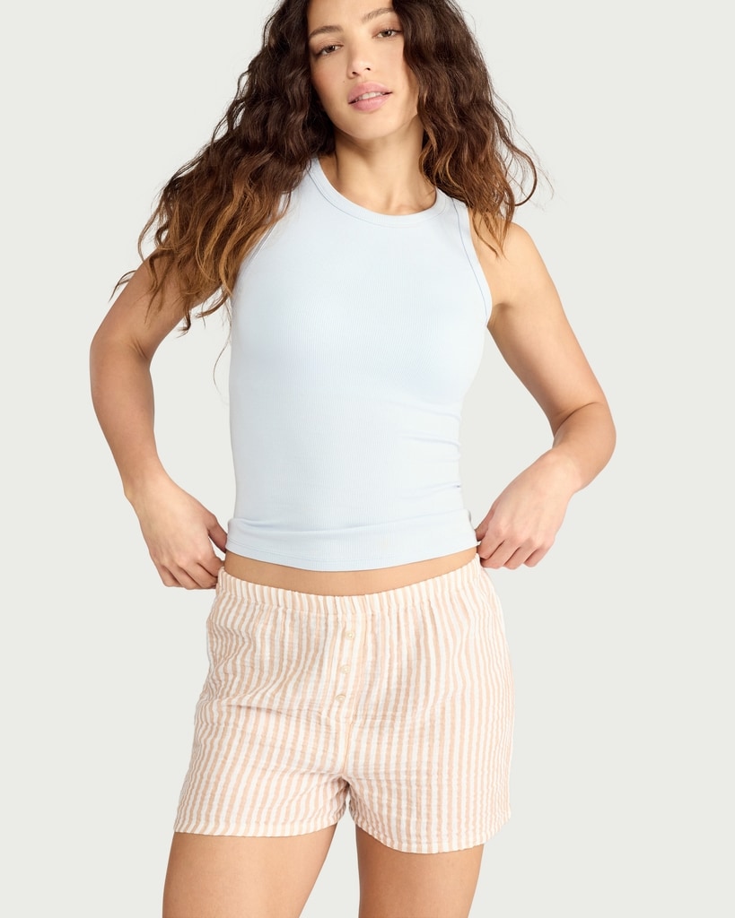 F&F 2-Pack Pure Cotton Button Detail Pyjama Shorts in Multi thumbnail 4