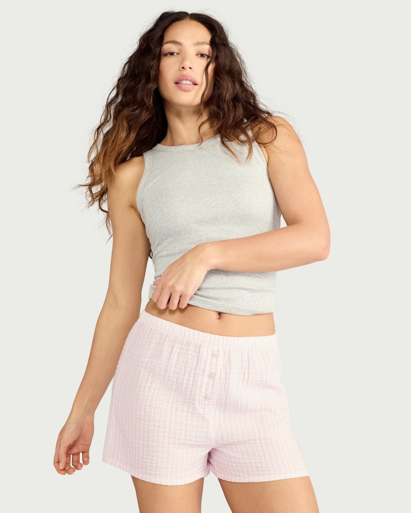 F&F 2-Pack Pure Cotton Button Detail Pyjama Shorts in Multi thumbnail 2