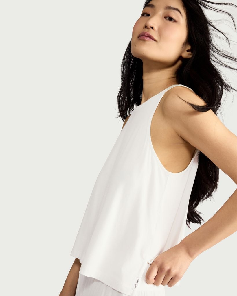F&F CoolEase™ Modal Rich Sleeveless Pyjama Top in Cream