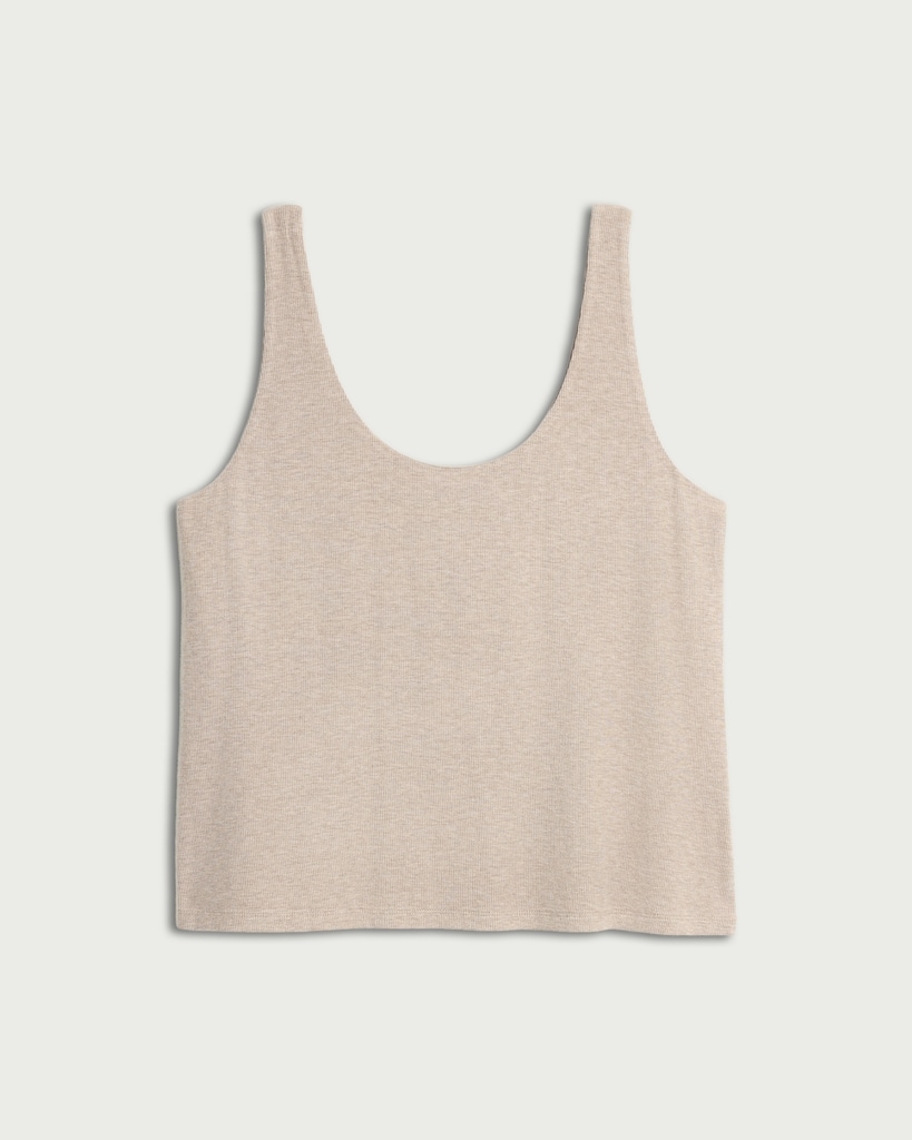F&F CoolEase™ Textured Pyjama Vest in Stone thumbnail 4