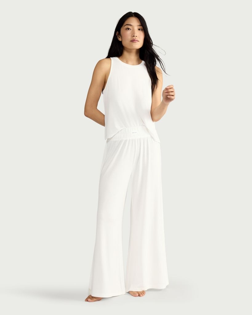 F&F CoolEase™ Modal Rich Wide Leg Pyjama Bottoms in Cream