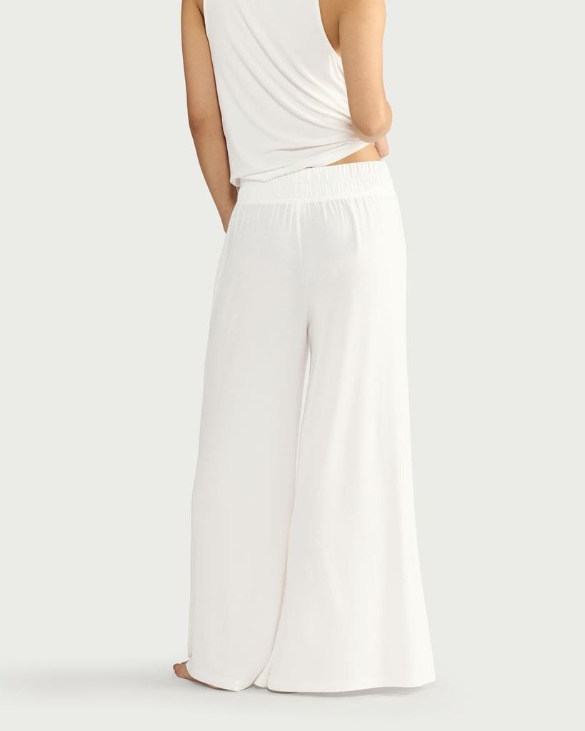 F&F CoolEase™ Modal Rich Wide Leg Pyjama Bottoms in Cream thumbnail 3