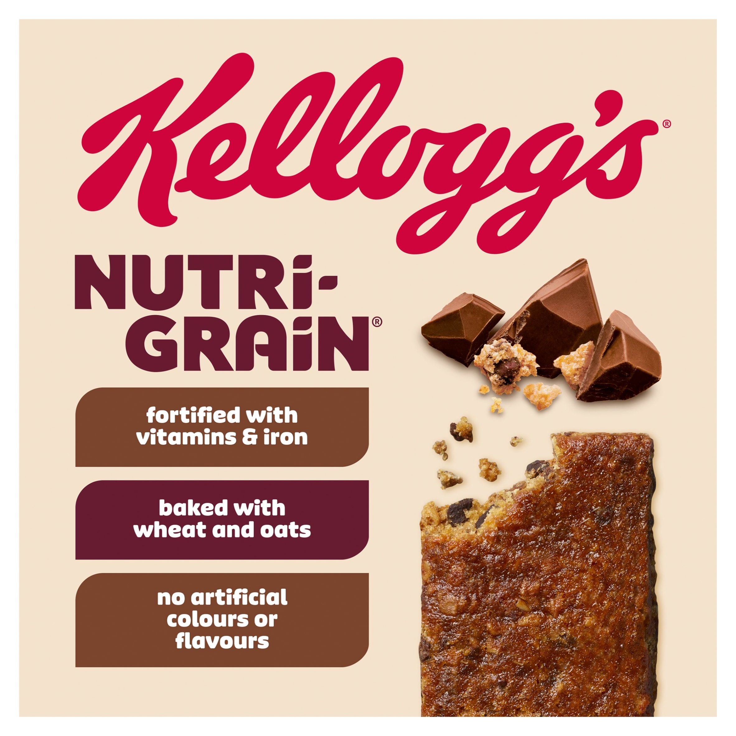 Kellogg's 4 x 45g Nutri-Grain Bakes Chocolate Snack Bars thumbnail 2
