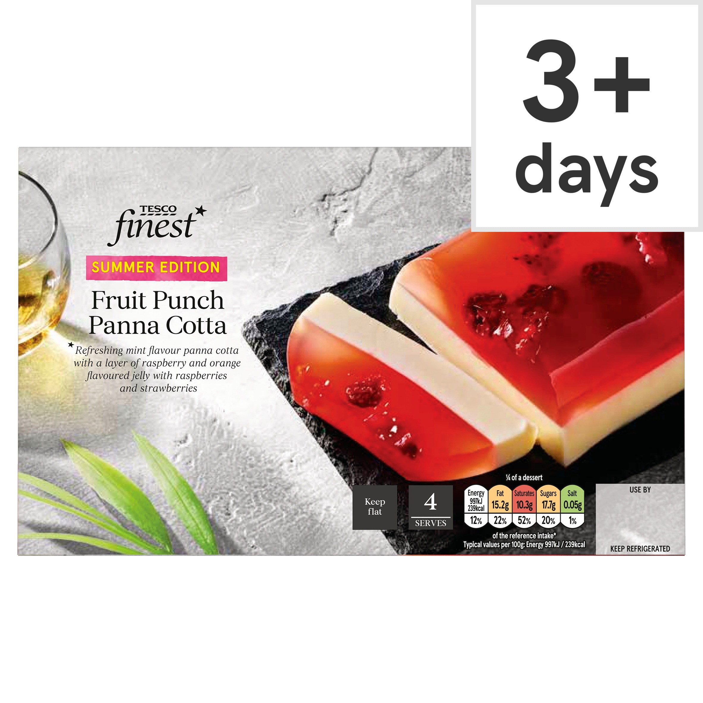 Tesco Finest Fruit 'Punch' Panna Cotta 400g