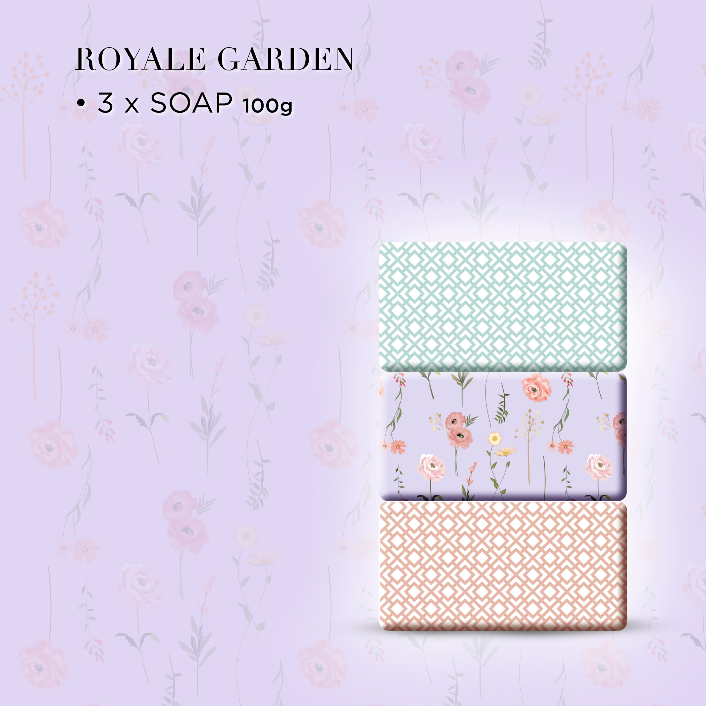 Baylis & Harding Royale Garden Luxury Lavender & Rose Hip Tea Limited Edition Soap Gift set thumbnail 2