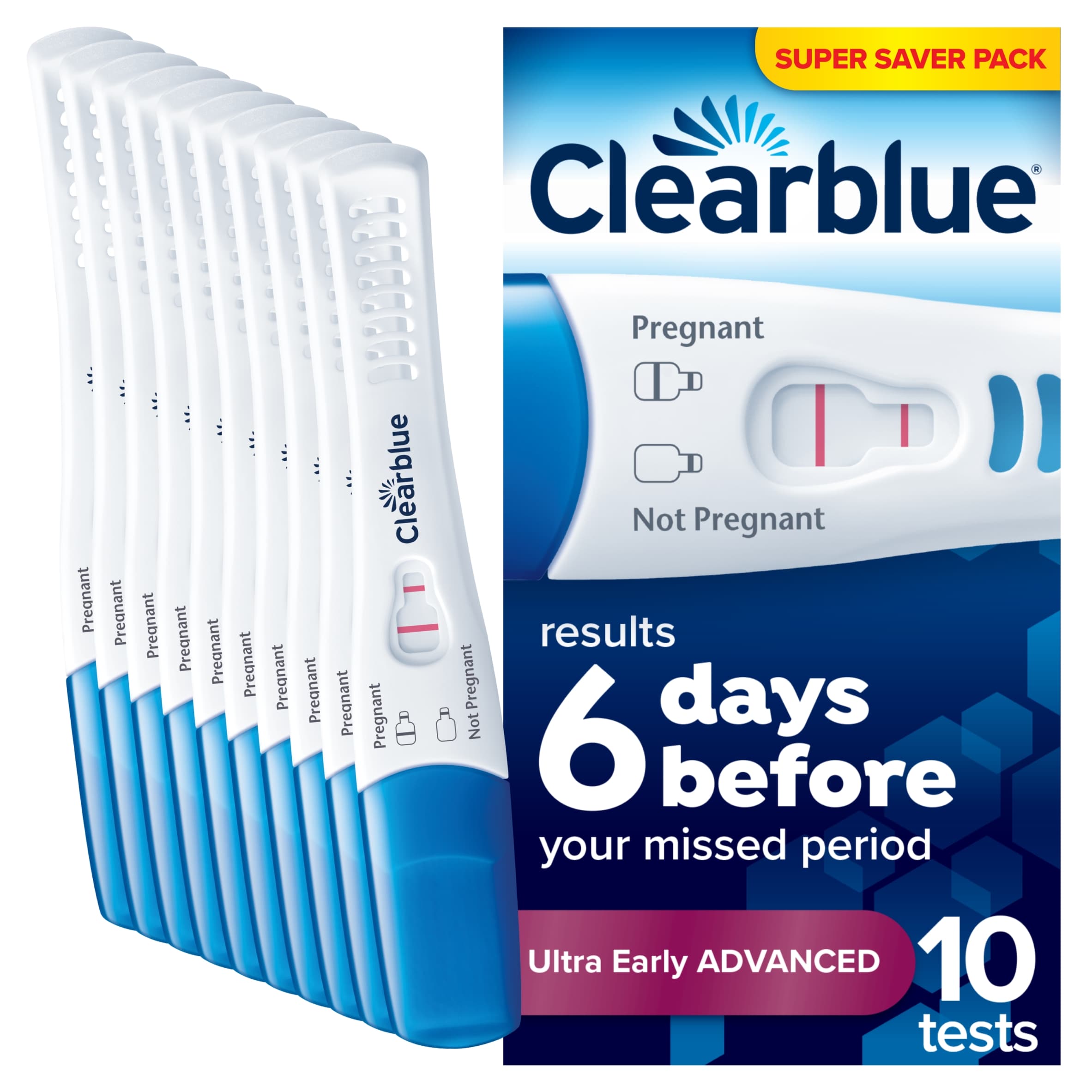 Clearblue Early Advanced Pregnancy Test 10 Tests