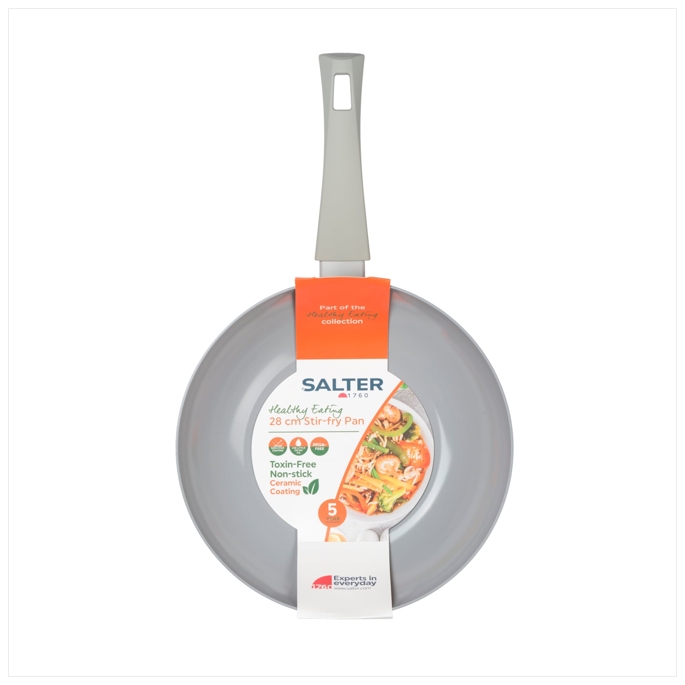 Salter Healthy Eating Ceramic Stir Frying Pan 28cm