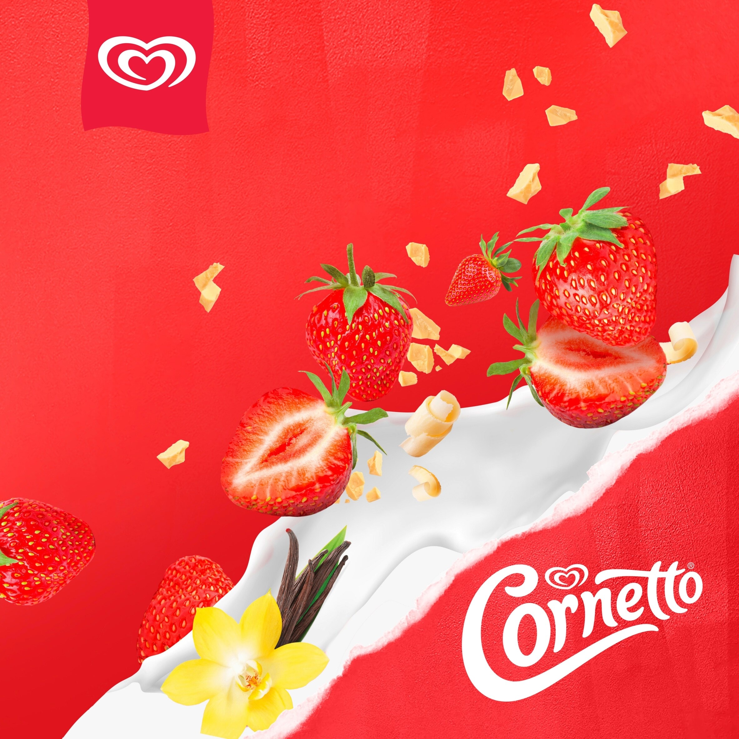 Cornetto Strawberry Ice Cream Cones 6 x 90ml thumbnail 4
