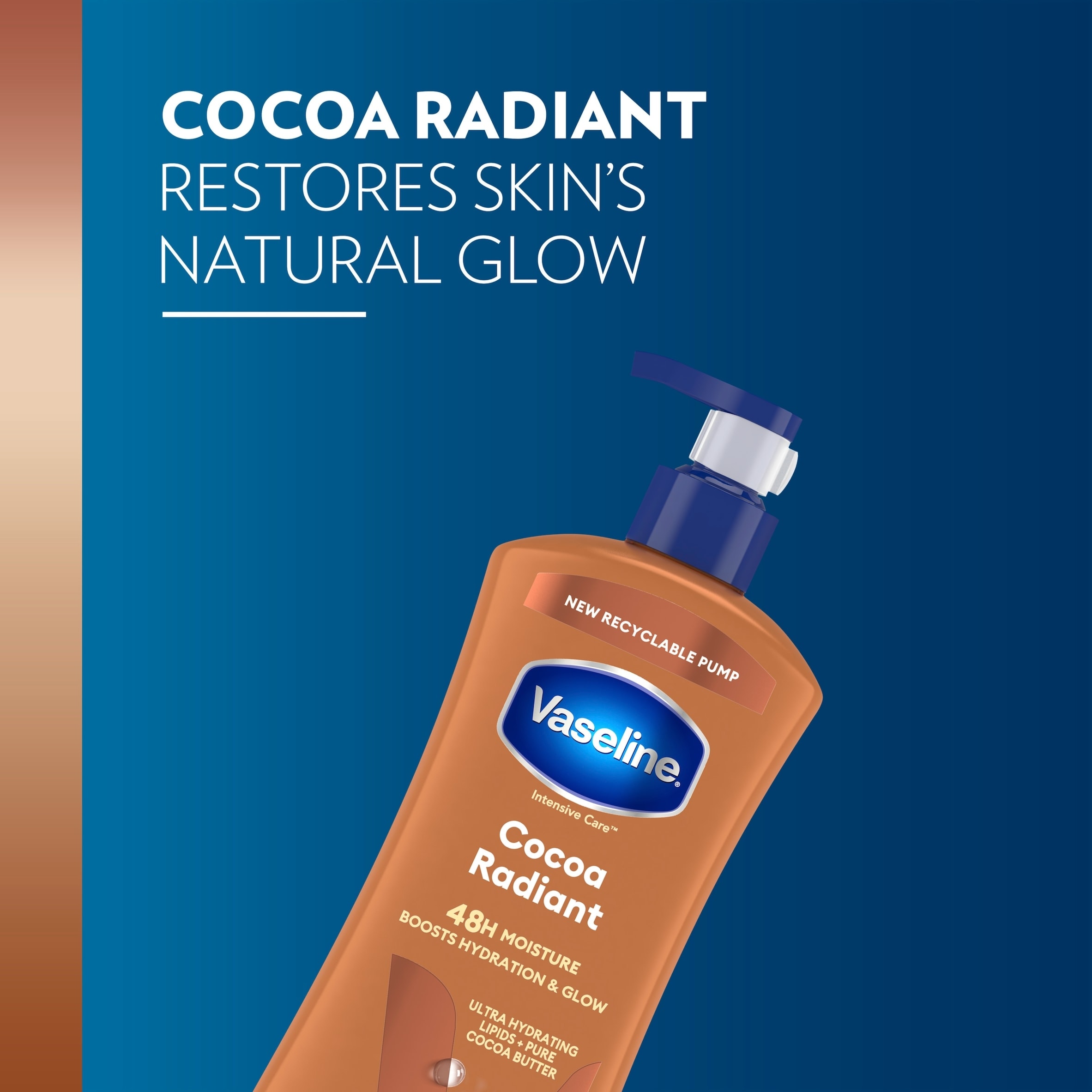 Vaseline Body Lotion Cocoa Radiant Ultra Hydrating Lipids + Pure Cocoa Butter 600ml thumbnail 4