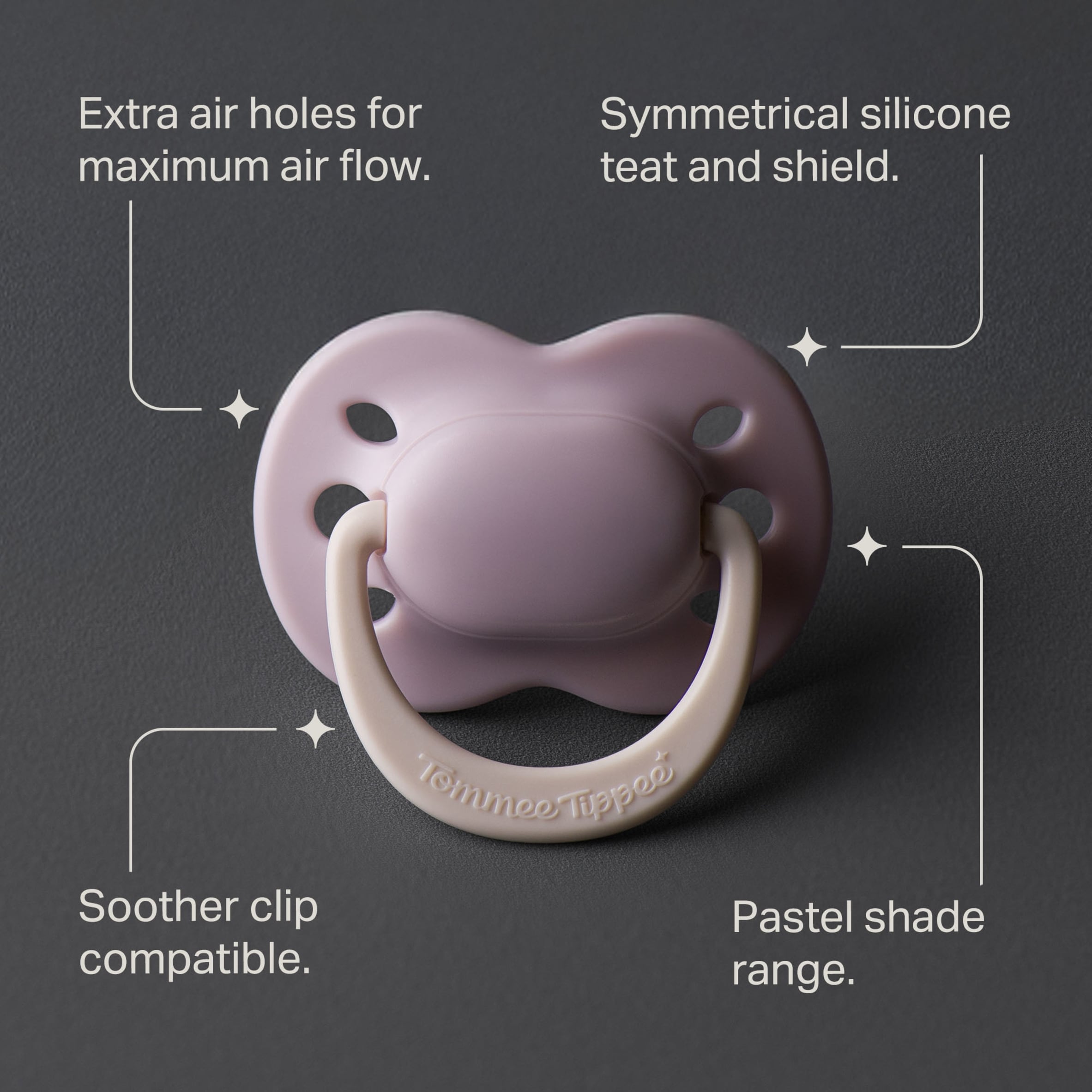 TOMMEE TIPPEE NEWBORN ORTHODONTIC SILICONE 0-2M 2 SOOTHERS thumbnail 3