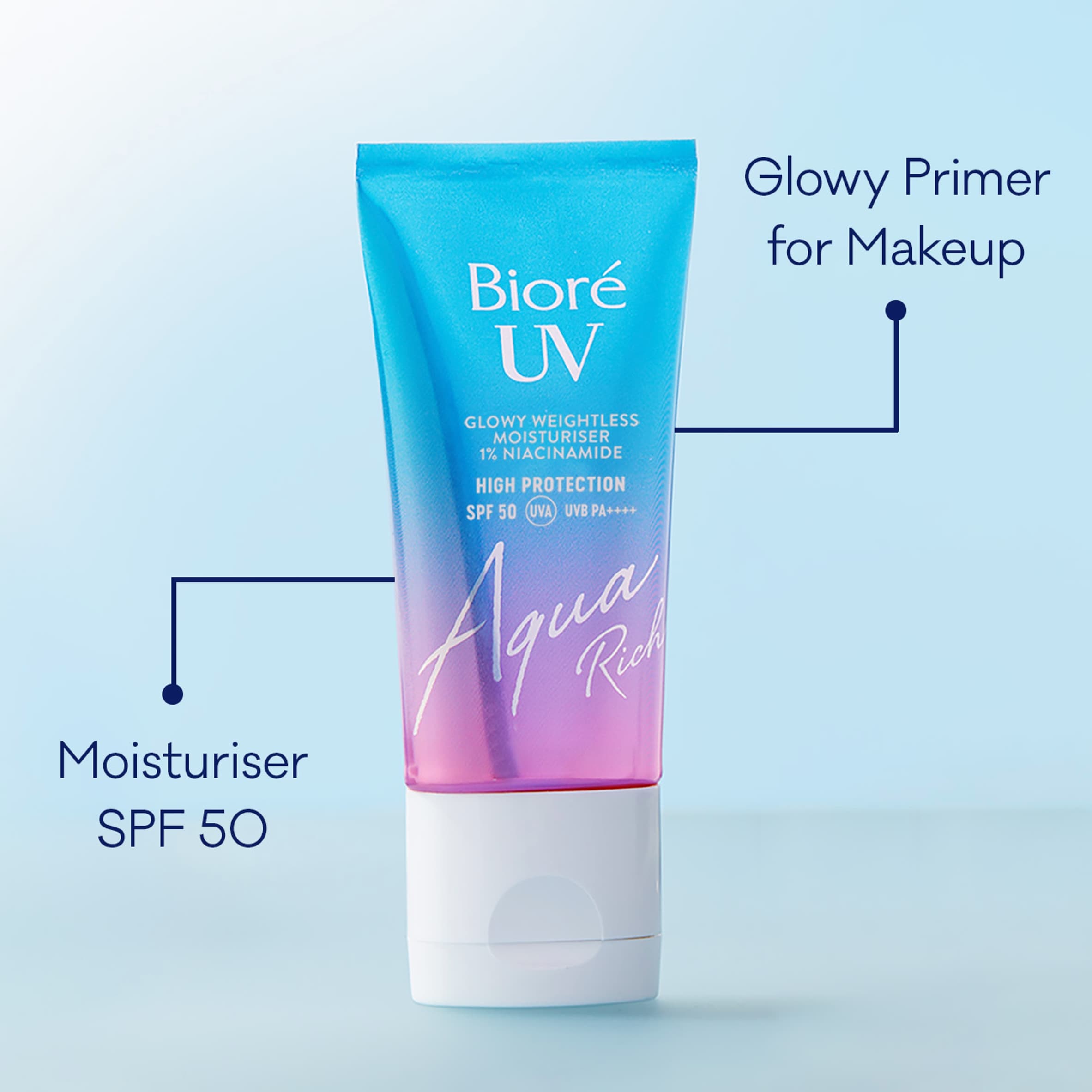 Biore UV SPF 50 Aquarich Glow Moisturiser 50ml thumbnail 2