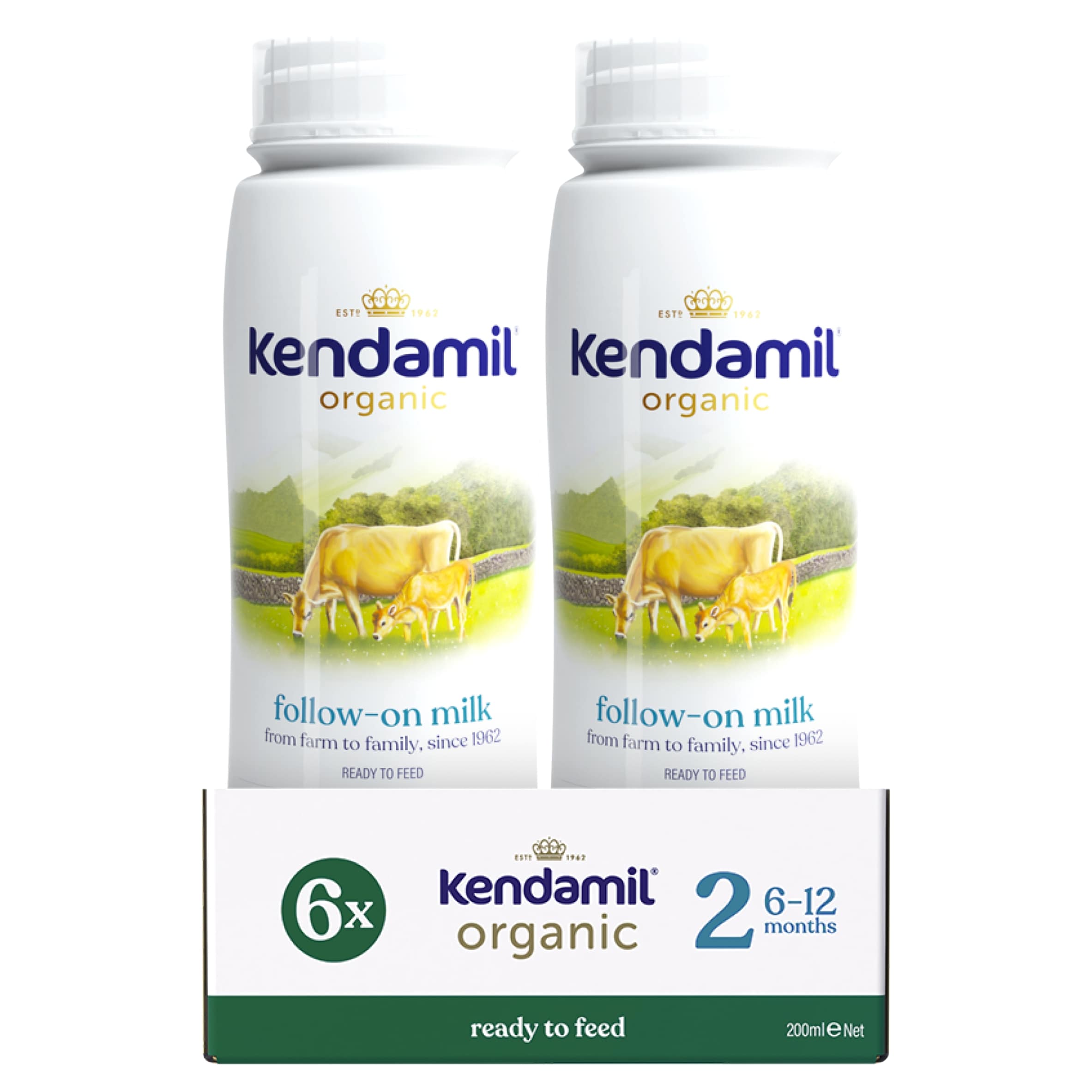 Kendamil Organic Ready to Feed 6x200ml 6-12 months