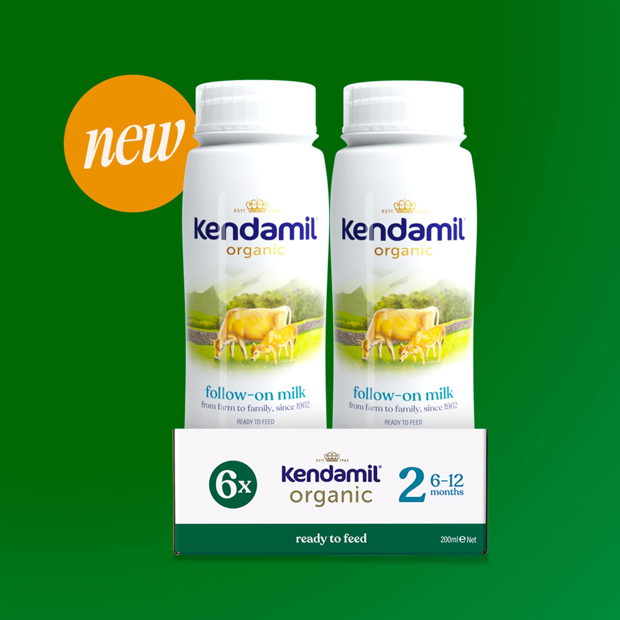 Kendamil Organic Ready to Feed 6x200ml 6-12 months thumbnail 2