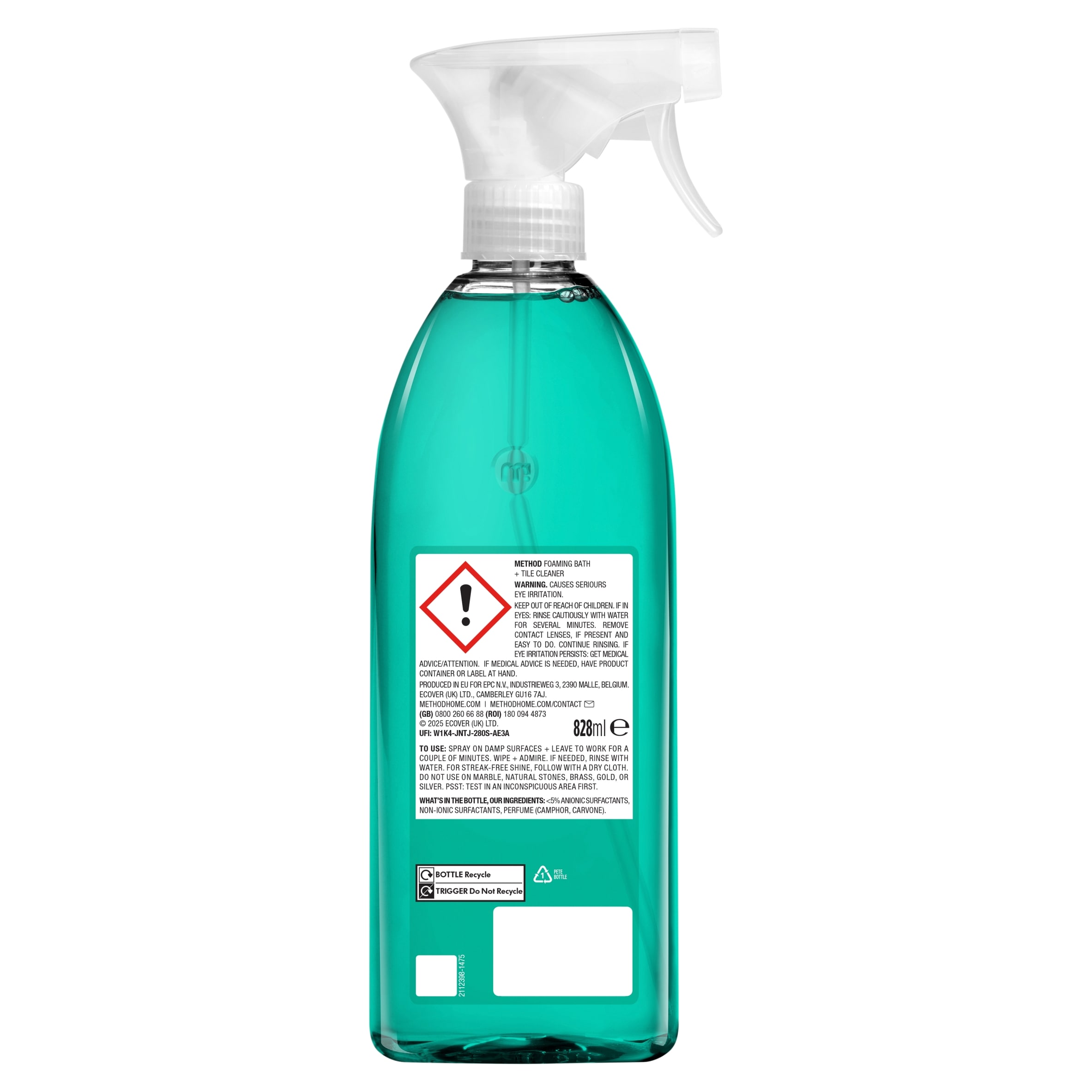Method Foaming Bath + Tile Cleaner Eucalyptus Mint 828ml thumbnail 2