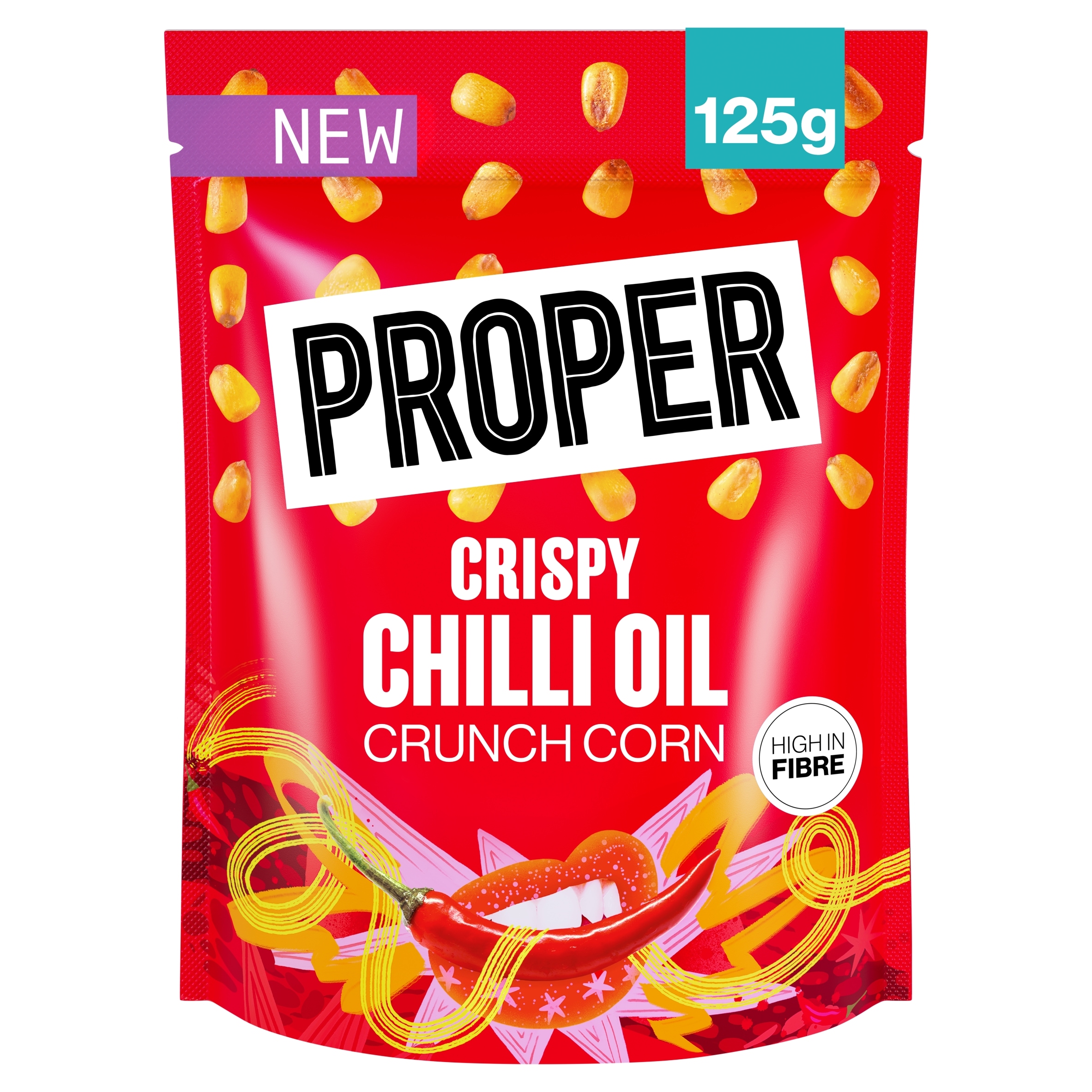 PROPER CRUNCH Crispy Chilli Oil Crunch Corn 125g
