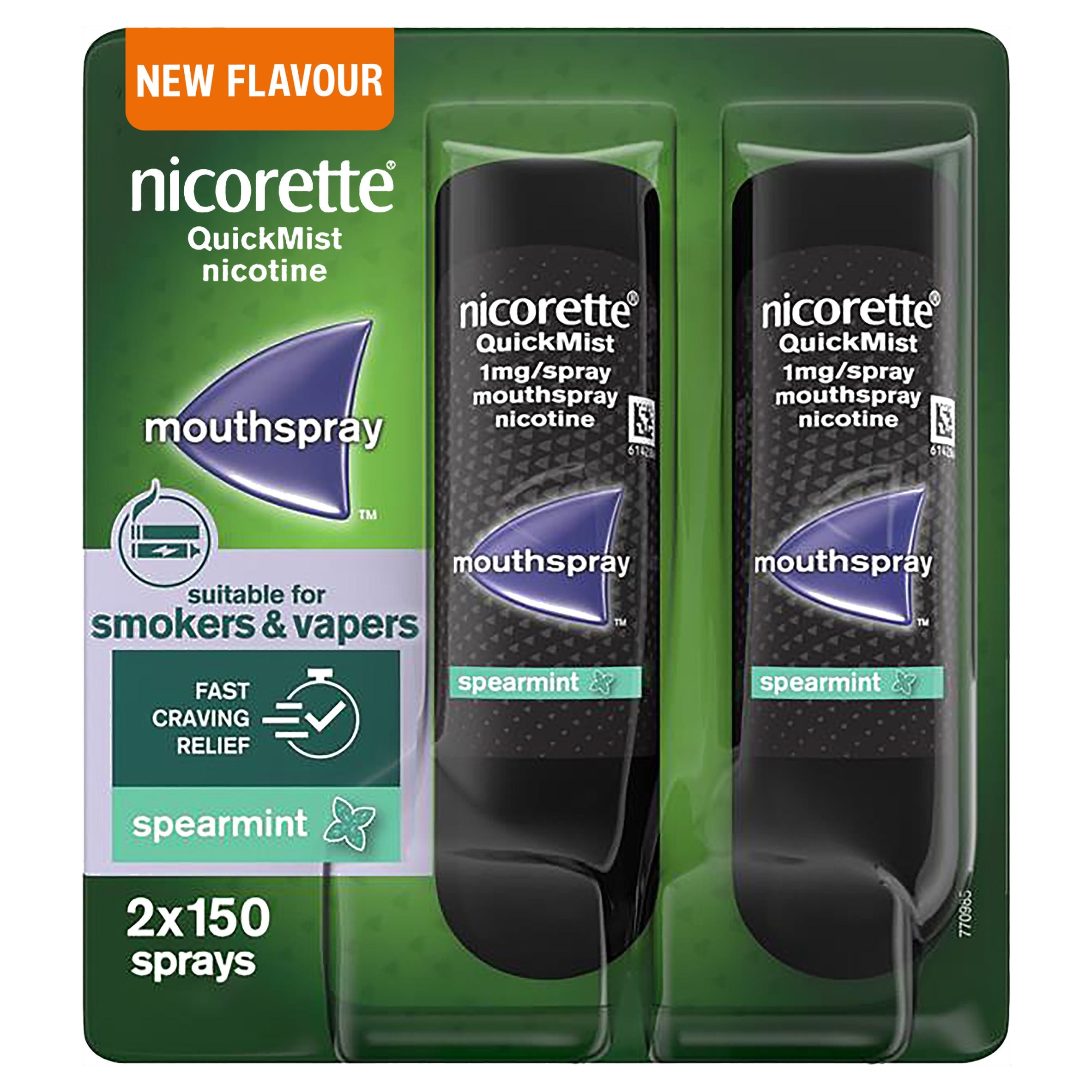 Nicorette Quickmist Spearmint Mouth Spray 2x150 Sprays