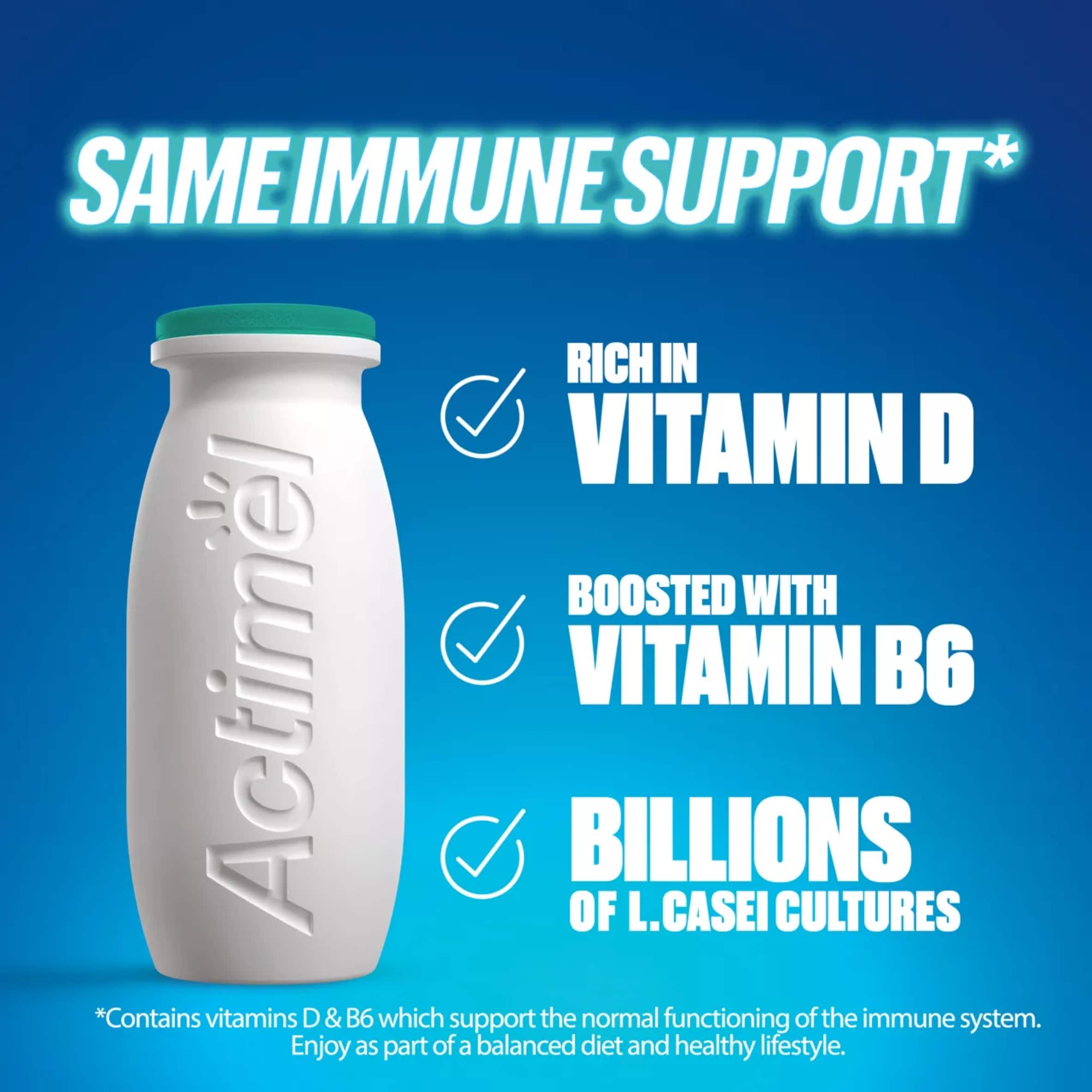 Actimel Immune Support Simple No Added Sugar Yoghurt Drink 8x100g thumbnail 4