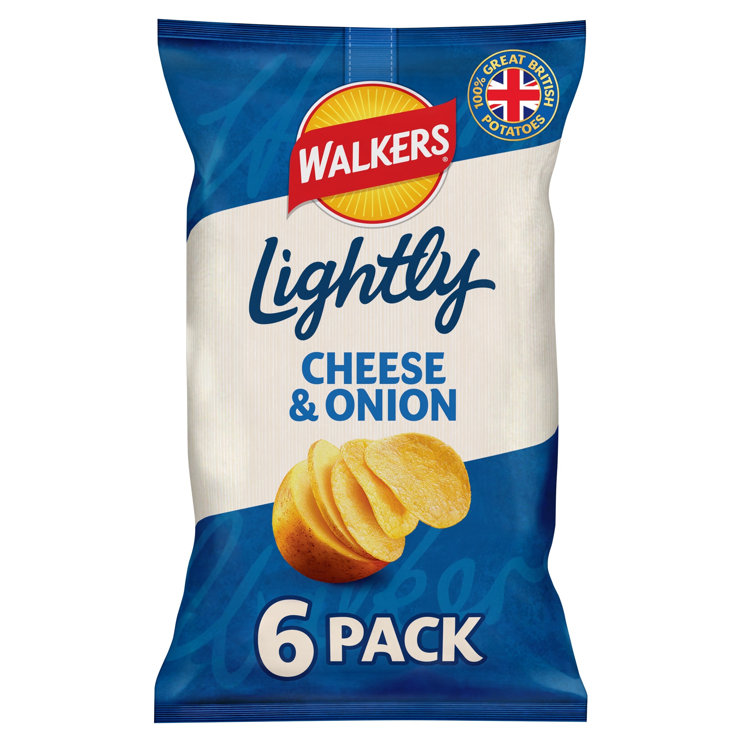 Walkers Lightly Cheese & Onion 6x25g thumbnail 2