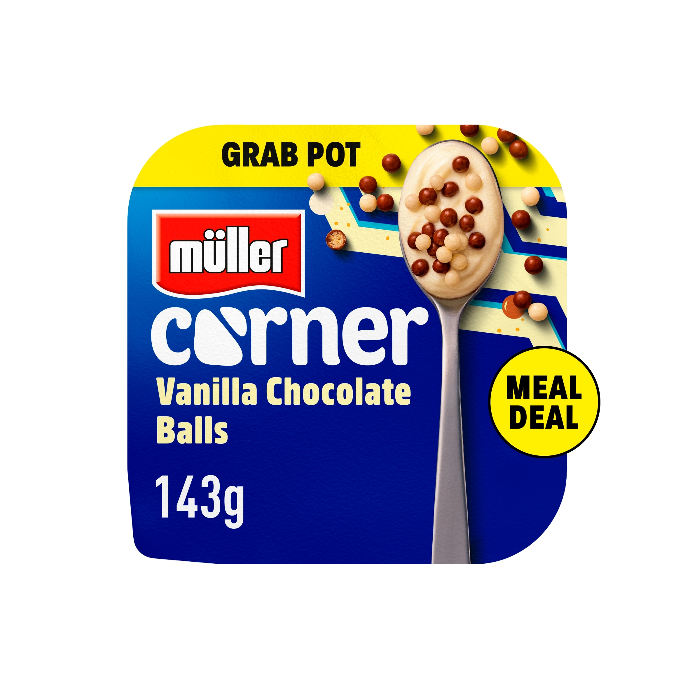 Muller Corner Vanilla Chocolate Balls Grab Pot Yogurt 143g thumbnail 5