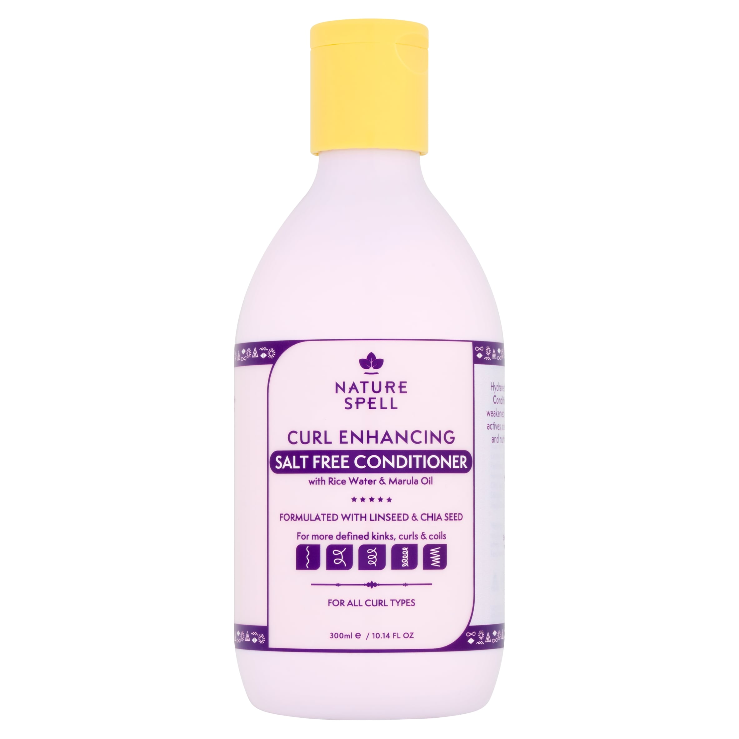 Nature Spell Curl Enhancing Salt Free Conditioner with Rice Water & Marula Oil 300ml