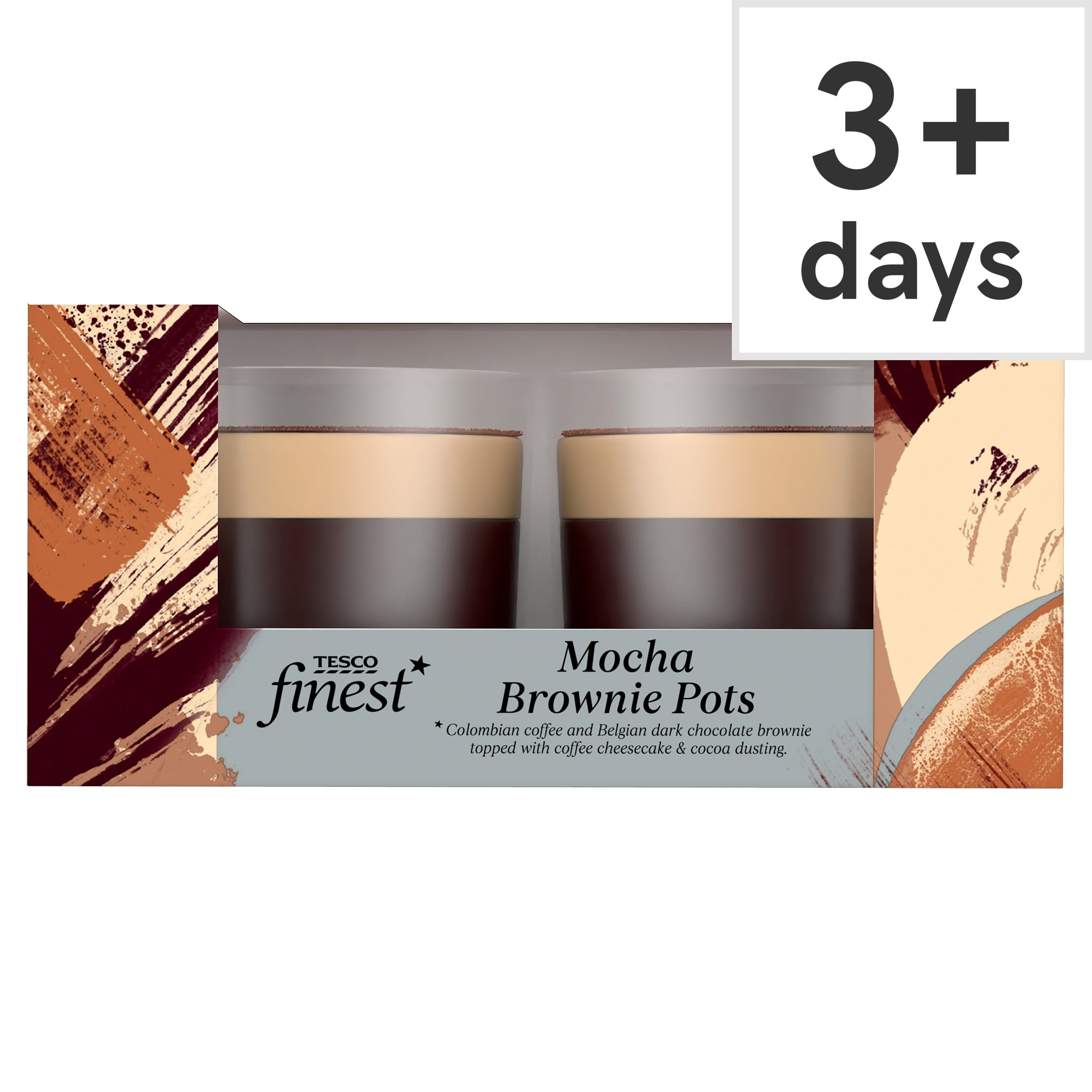 Tesco Finest Mocha Brownie Pot 2x93g