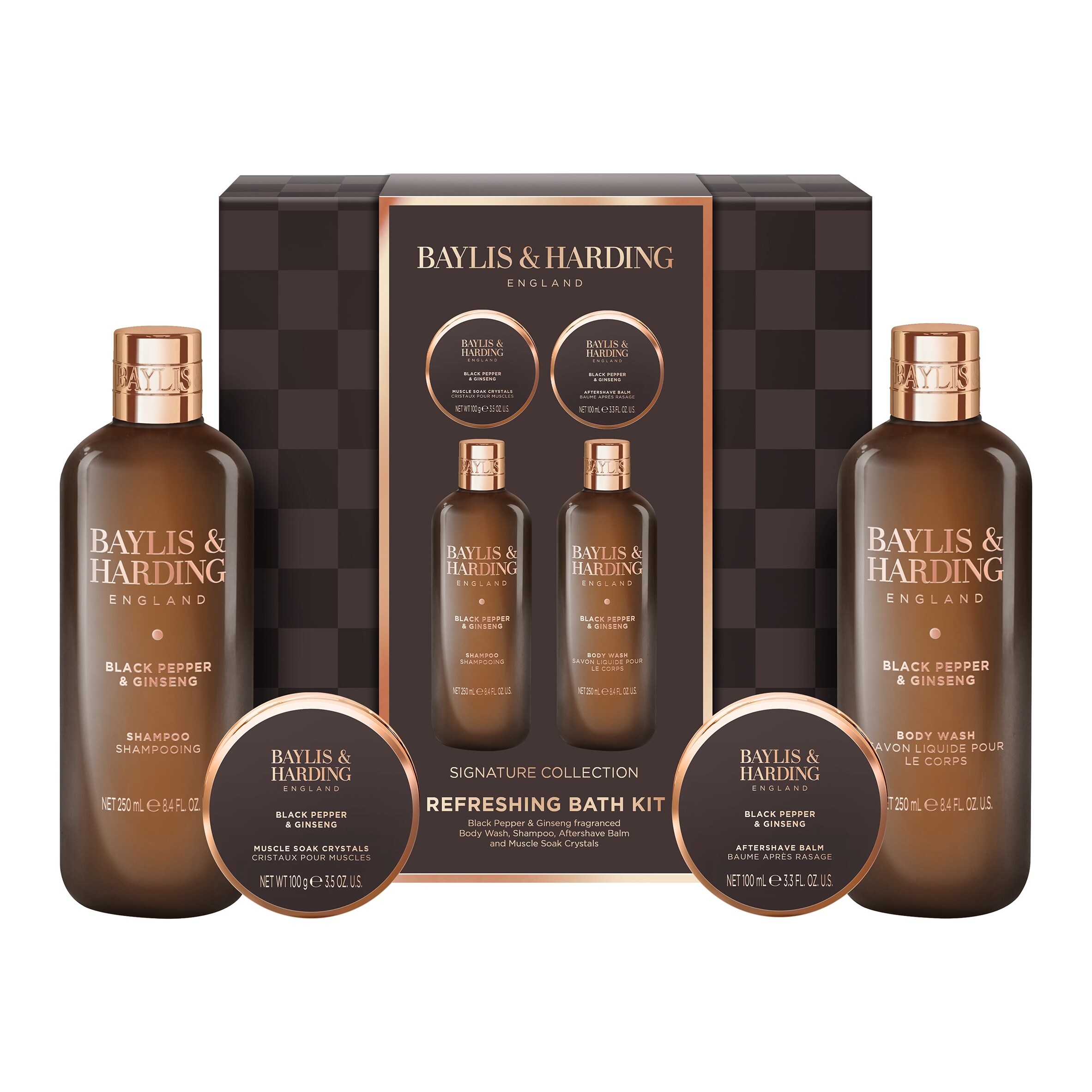 Baylis & Harding Black Pepper & Ginseng Men's Luxury Bath Kit Gift Set thumbnail 2