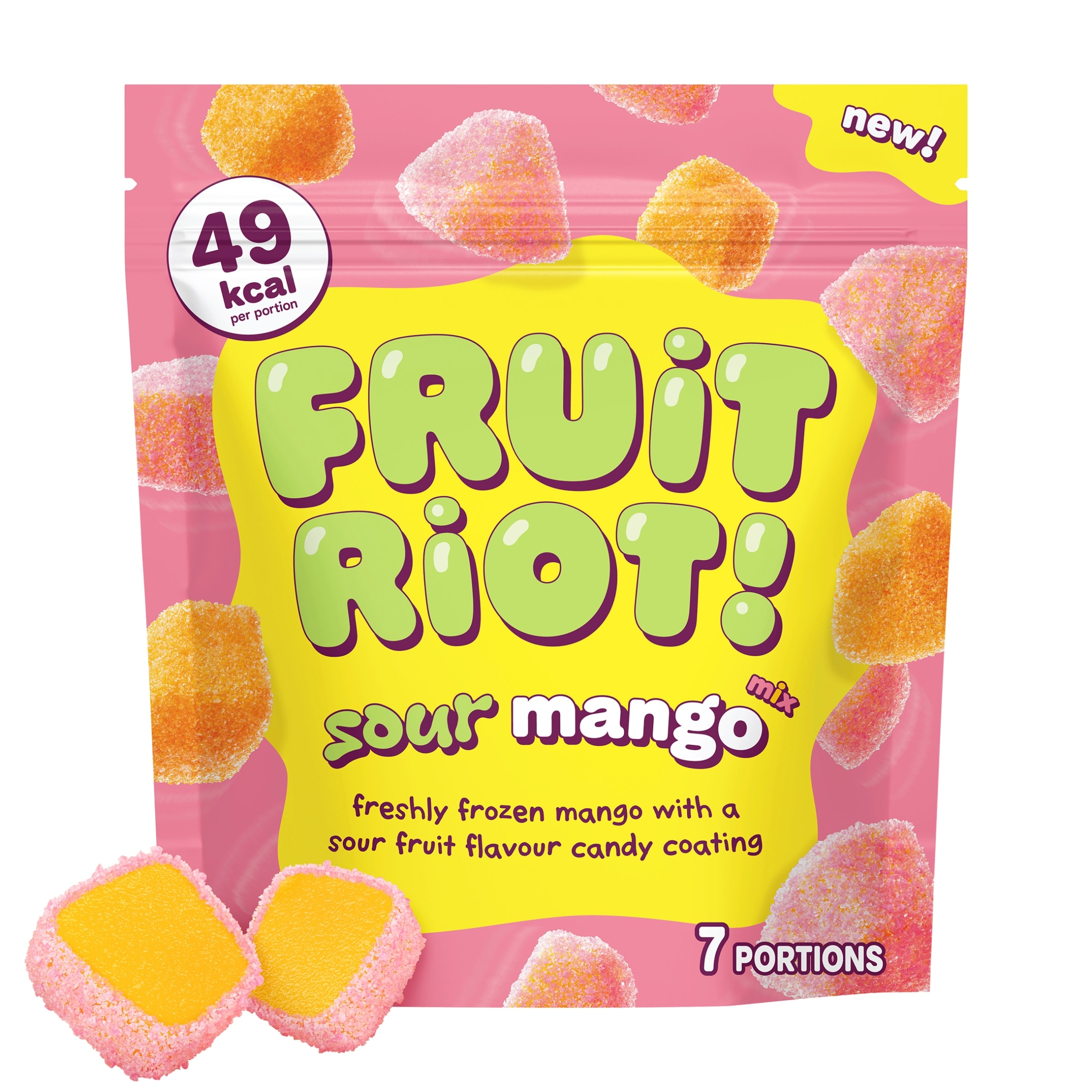 FRUIT RIOT SOUR MANGO MIX CANDY 200G thumbnail 2