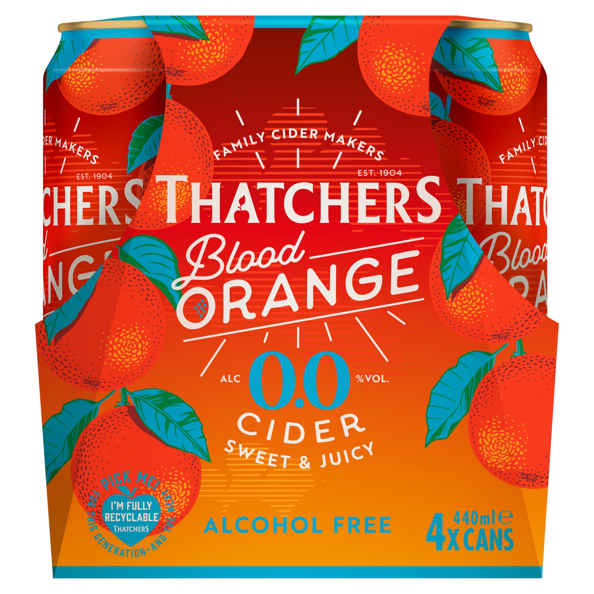 Thatchers Blood Orange Zero Sweet and Juicy 4x440ml