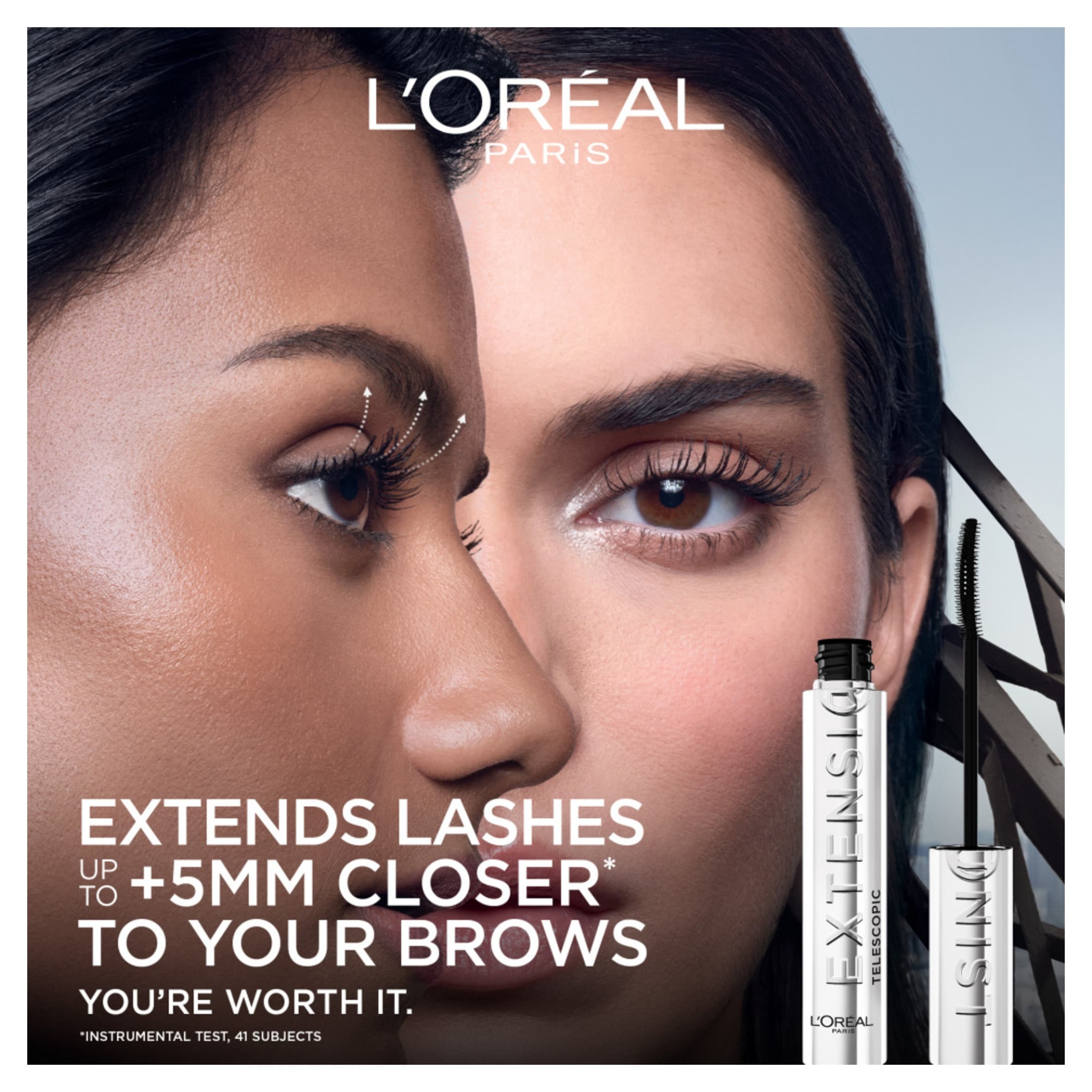 L'Oréal Paris, Extensionist Telescopic Mascara, Black, 9.9ML thumbnail 2