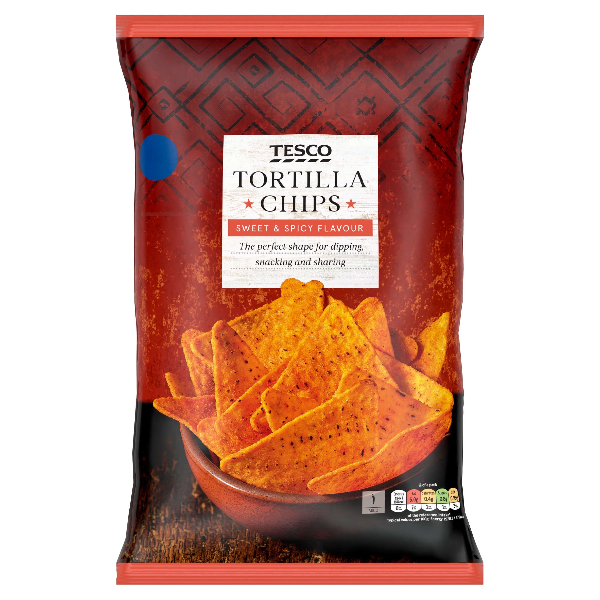 Tesco Sweet & Spicy Tortilla Chips 200g