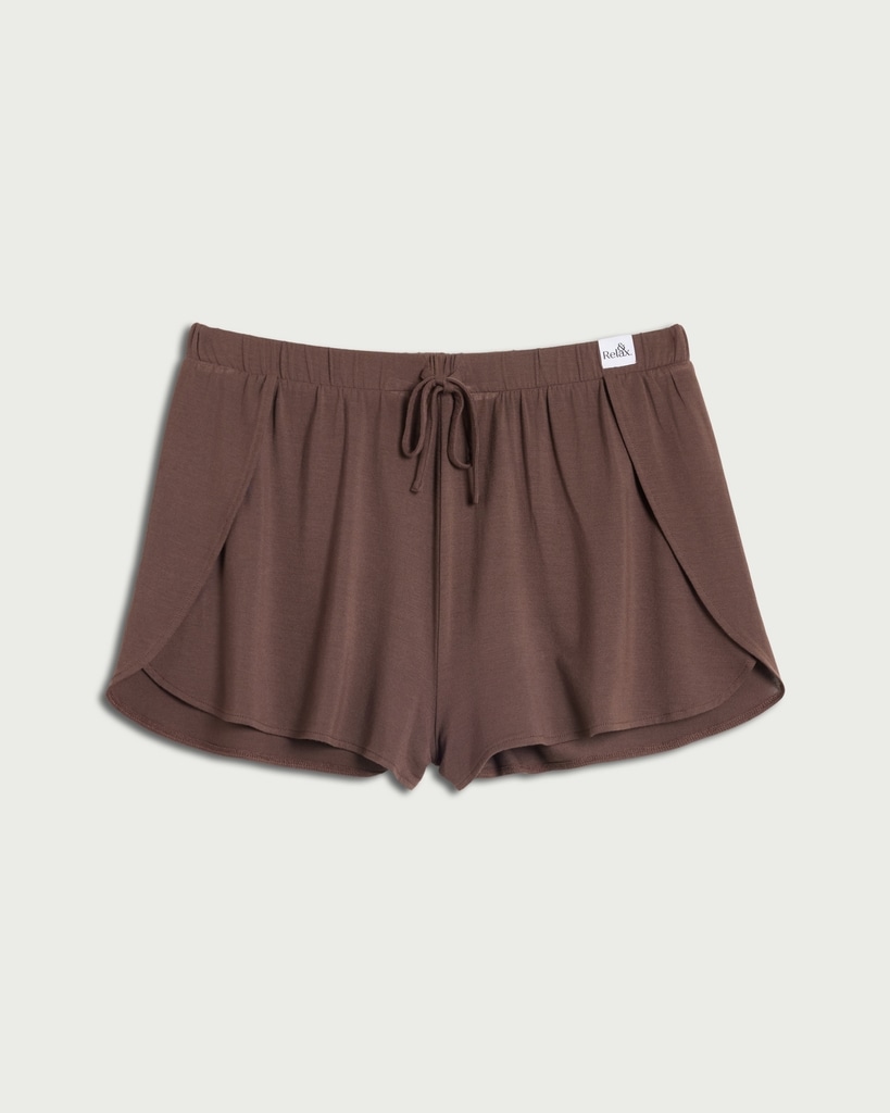 F&F CoolEase™ Modal Rich Pyjama Shorts in Chocolate thumbnail 4