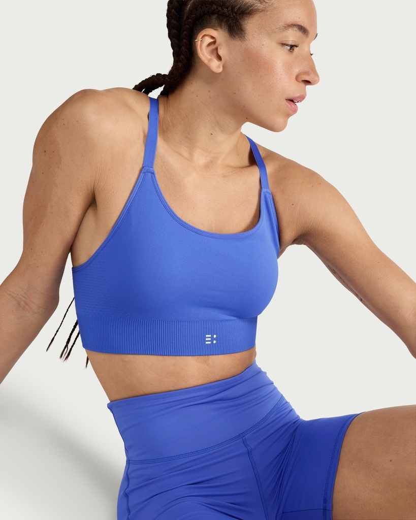 F&F Active Racerback Medium Support Sports Bra in Blue thumbnail 3