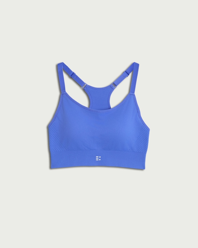 F&F Active Racerback Medium Support Sports Bra in Blue thumbnail 4