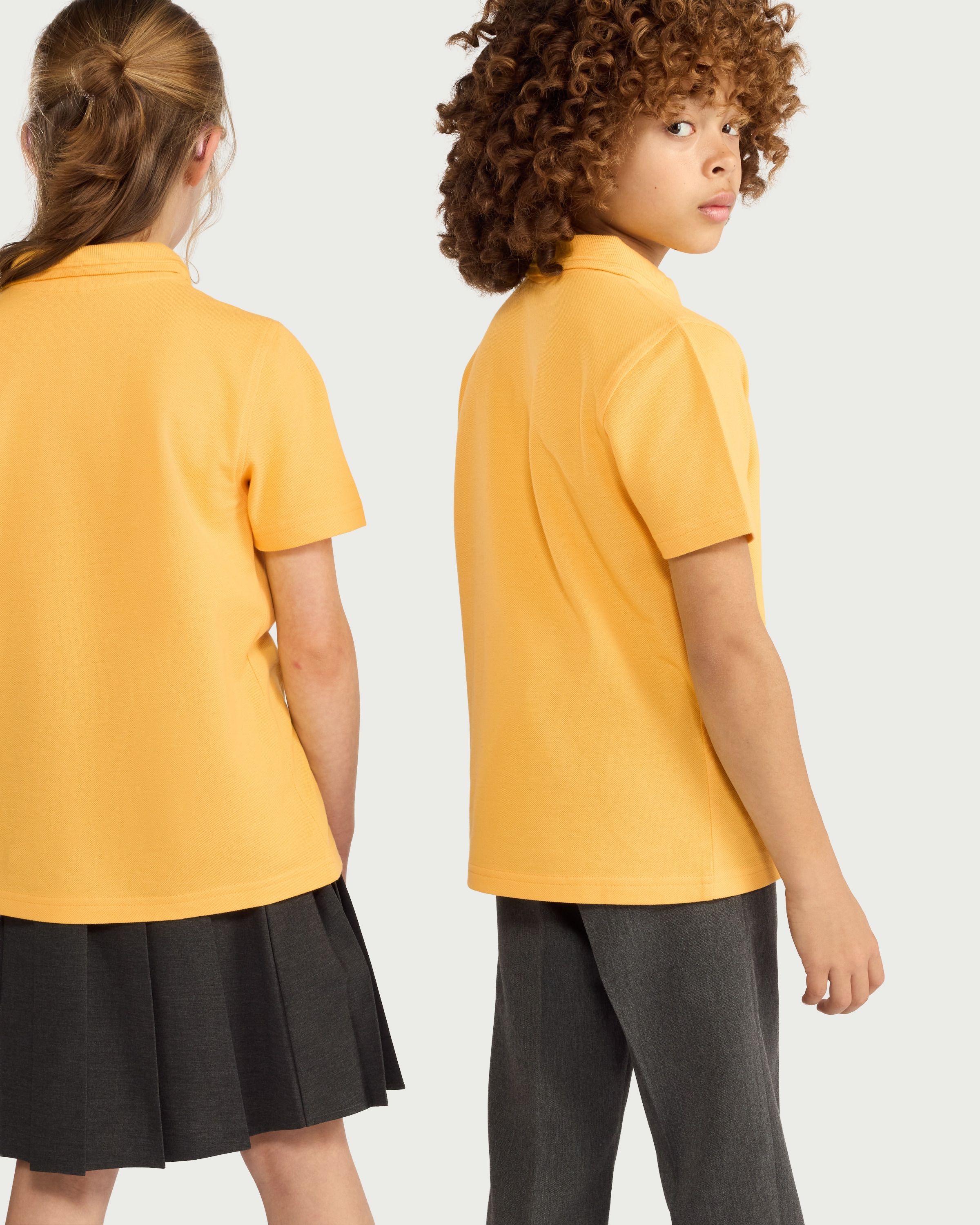 F&F School Boys 3-Pack Pure Cotton Regular Fit Polo Shirts in Yellow thumbnail 3