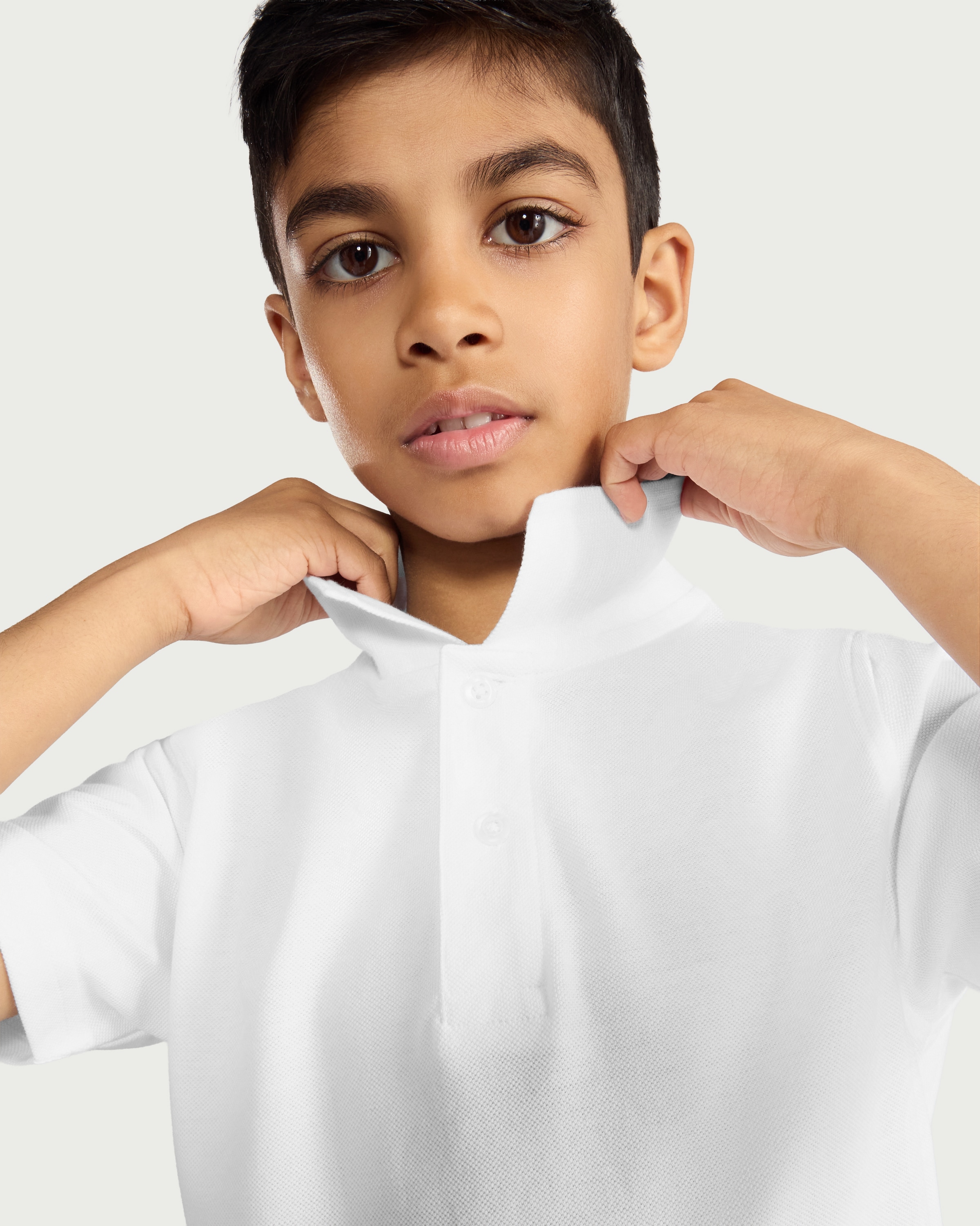F&F School Unisex 2-Pack Pure Cotton Regular Fit Polo Shirts in White