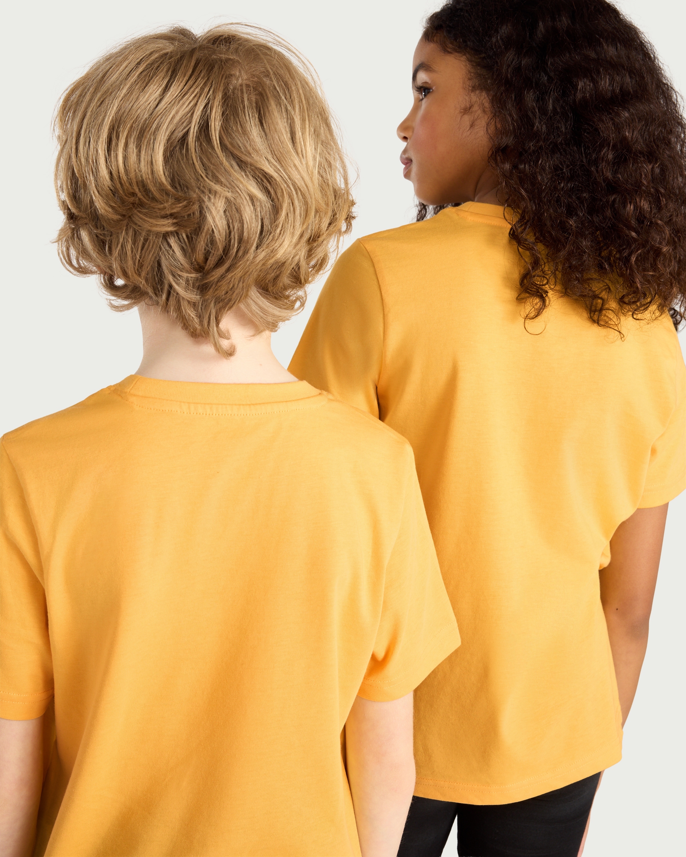 F&F School Unisex 2-Pack Pure Cotton T-Shirts in Yellow thumbnail 3