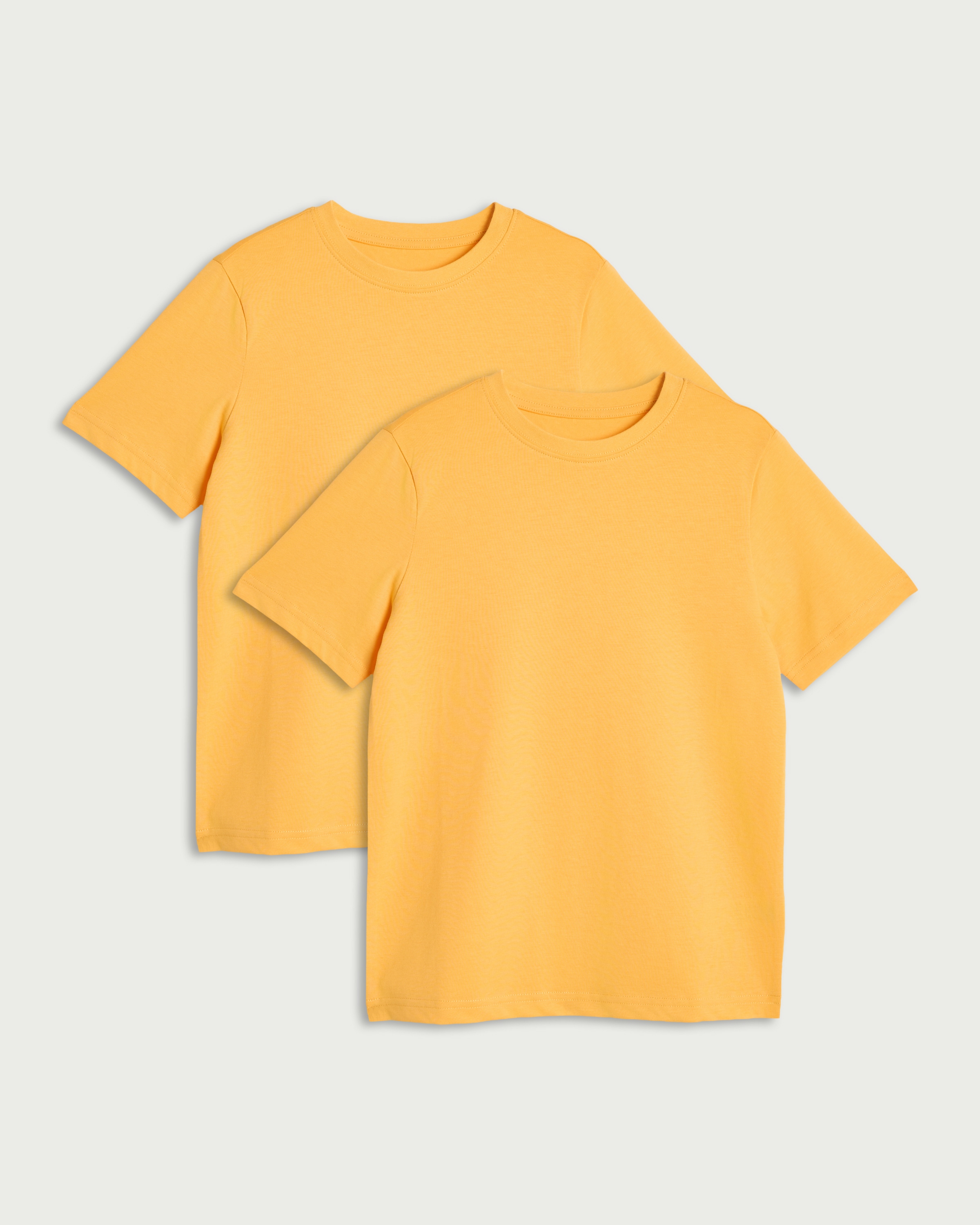F&F School Unisex 2-Pack Pure Cotton T-Shirts in Yellow thumbnail 4