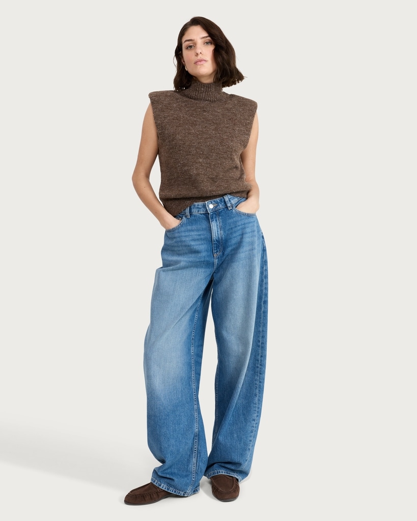 F&F Sleeveless Knitted Top in Charcoal (dark grey) thumbnail 2